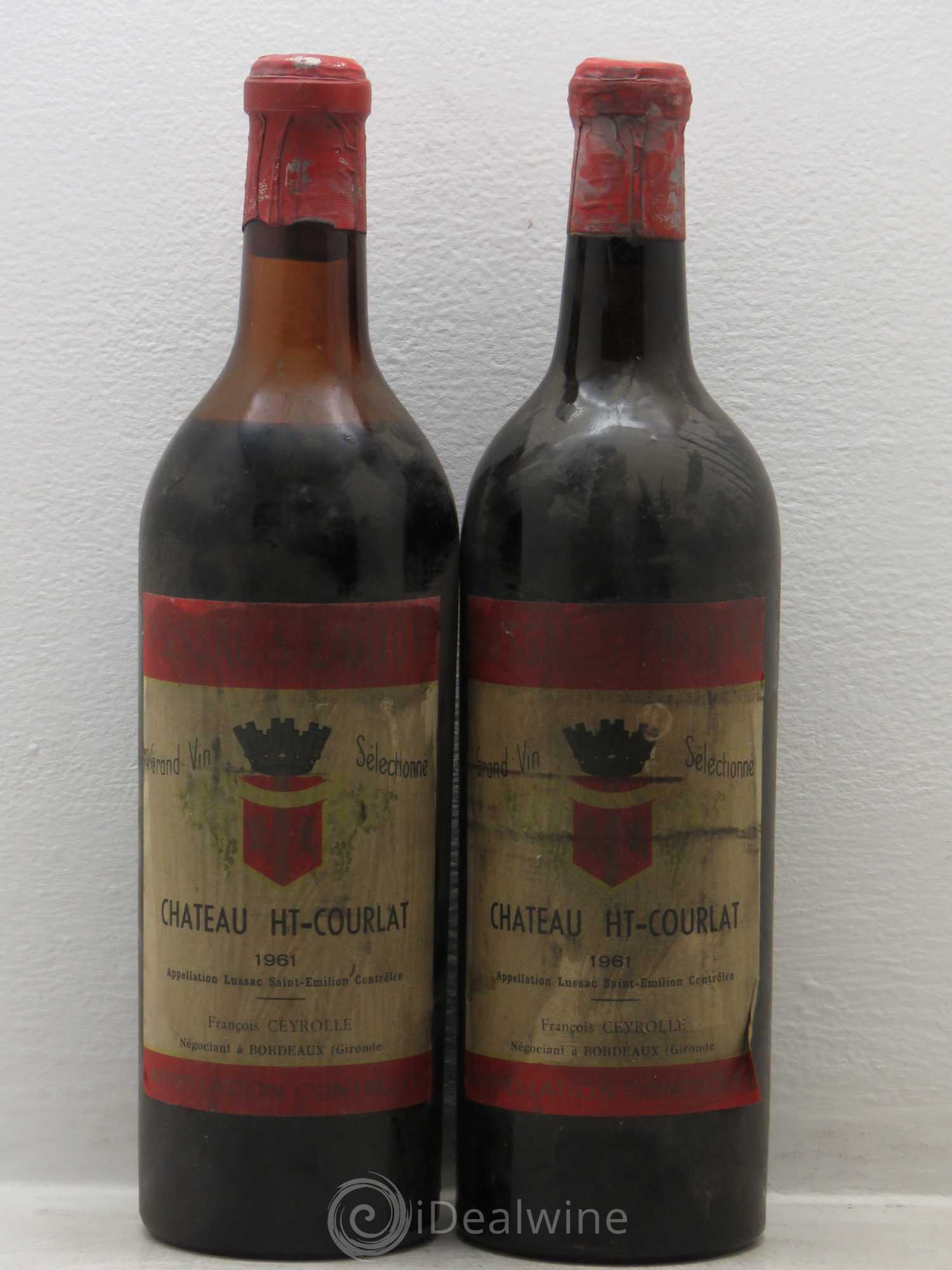Bordeaux Haut Courlat - Lussac St Emilion 1961 - Posten von 2 Flaschen - 0