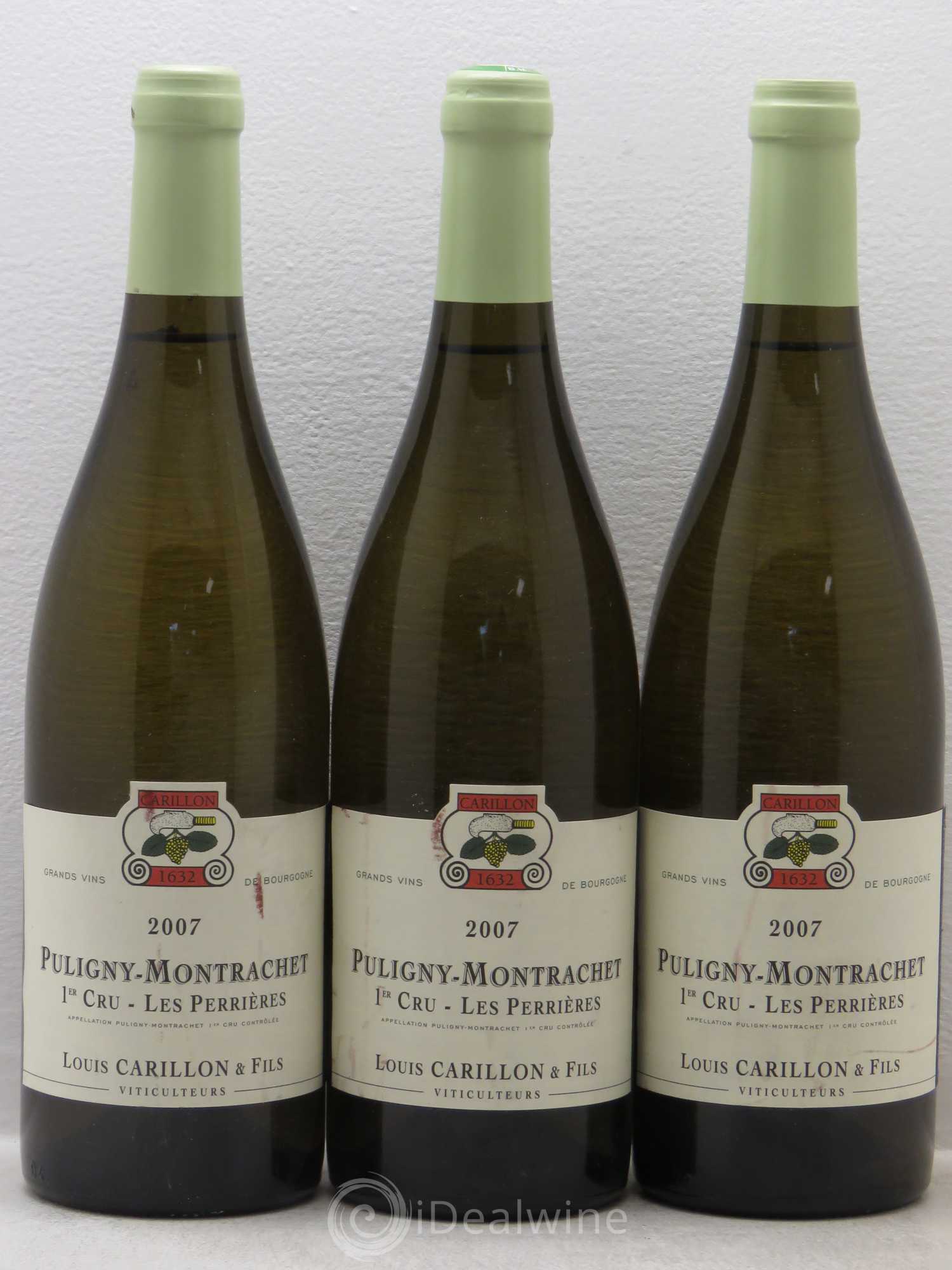 Puligny-Montrachet 1er Cru Les Perrières Louis Carillon & Fils 2007 - Lot de 3 bouteilles - 0