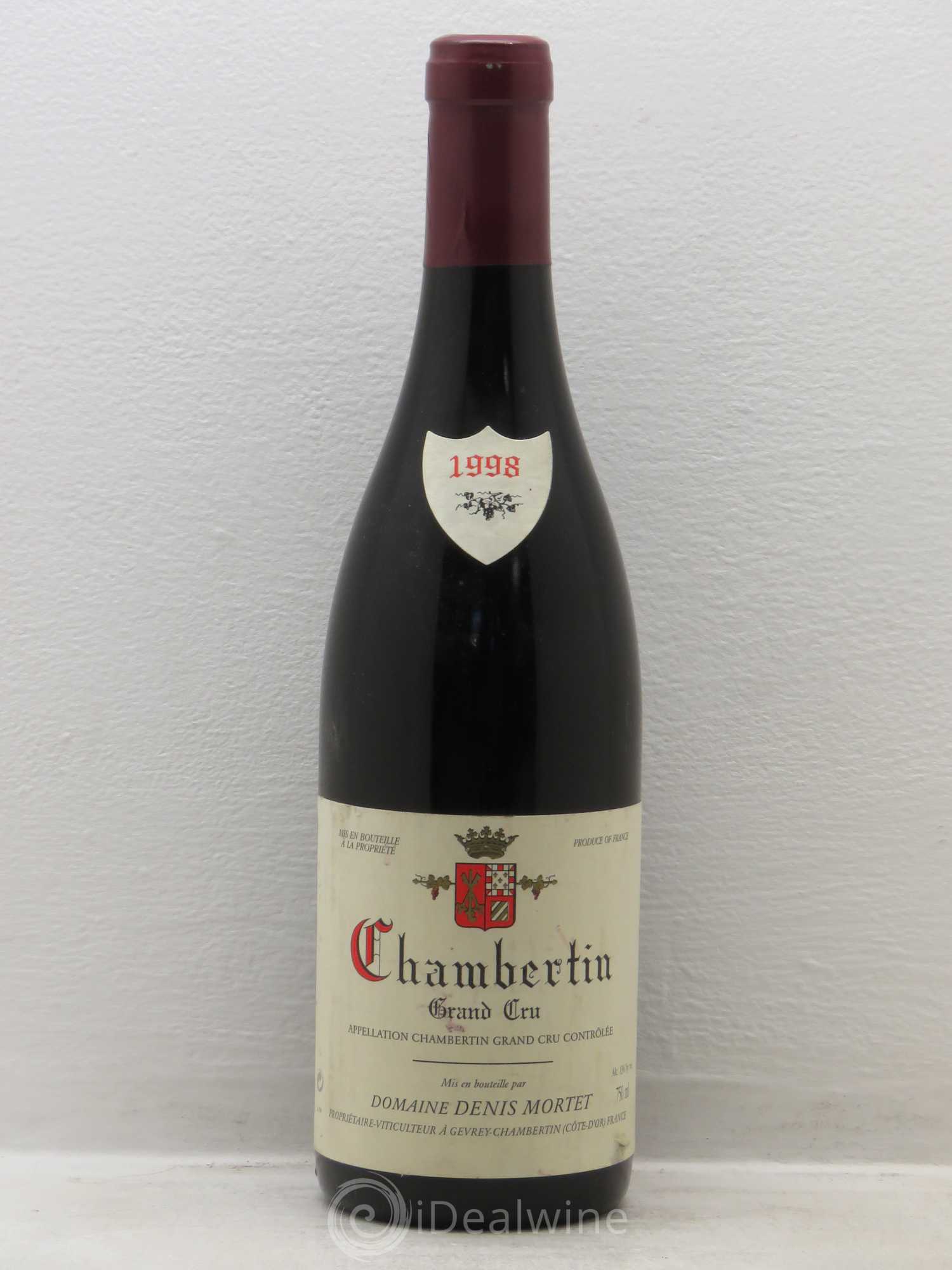 Chambertin Grand Cru Denis Mortet (Domaine) 1998 - Lot de 1 bouteille - 0