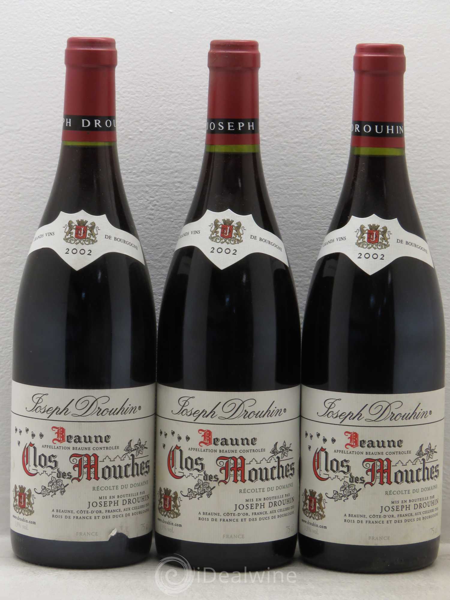 Beaune 1er Cru Clos des Mouches Joseph Drouhin 2002 - Lot de 3 bouteilles - 0