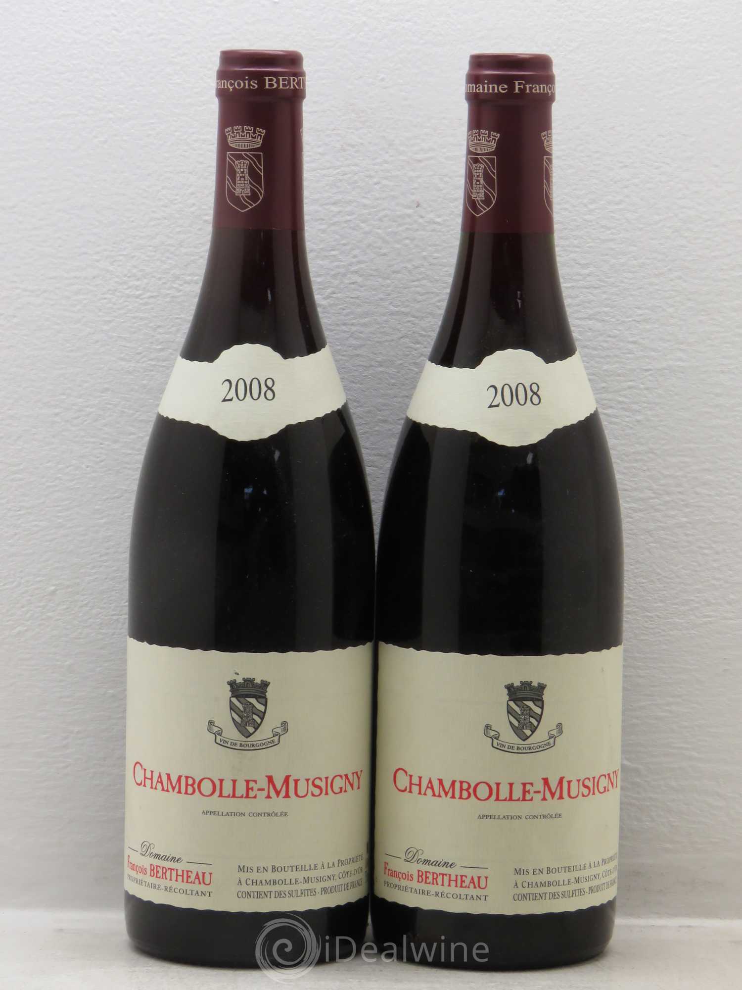 Chambolle-Musigny François Bertheau 2008 - Lot de 2 bouteilles - 0