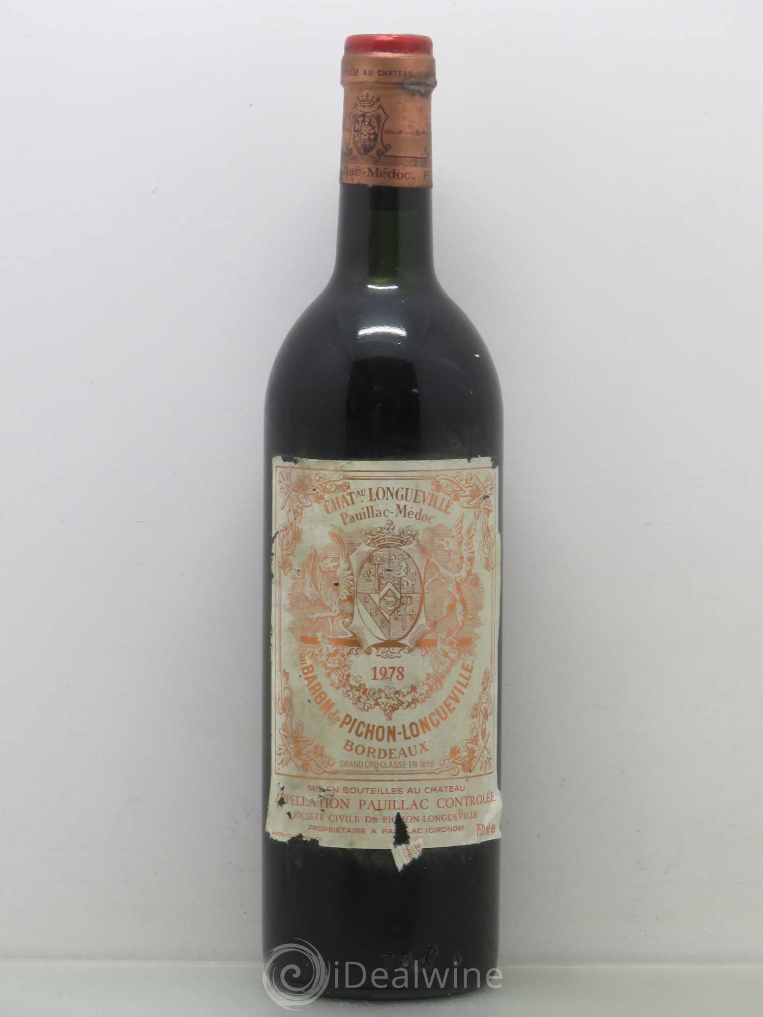 Pichon Longueville Baron 2ème Grand Cru Classé 1978 - Lot de 1 bouteille - 0