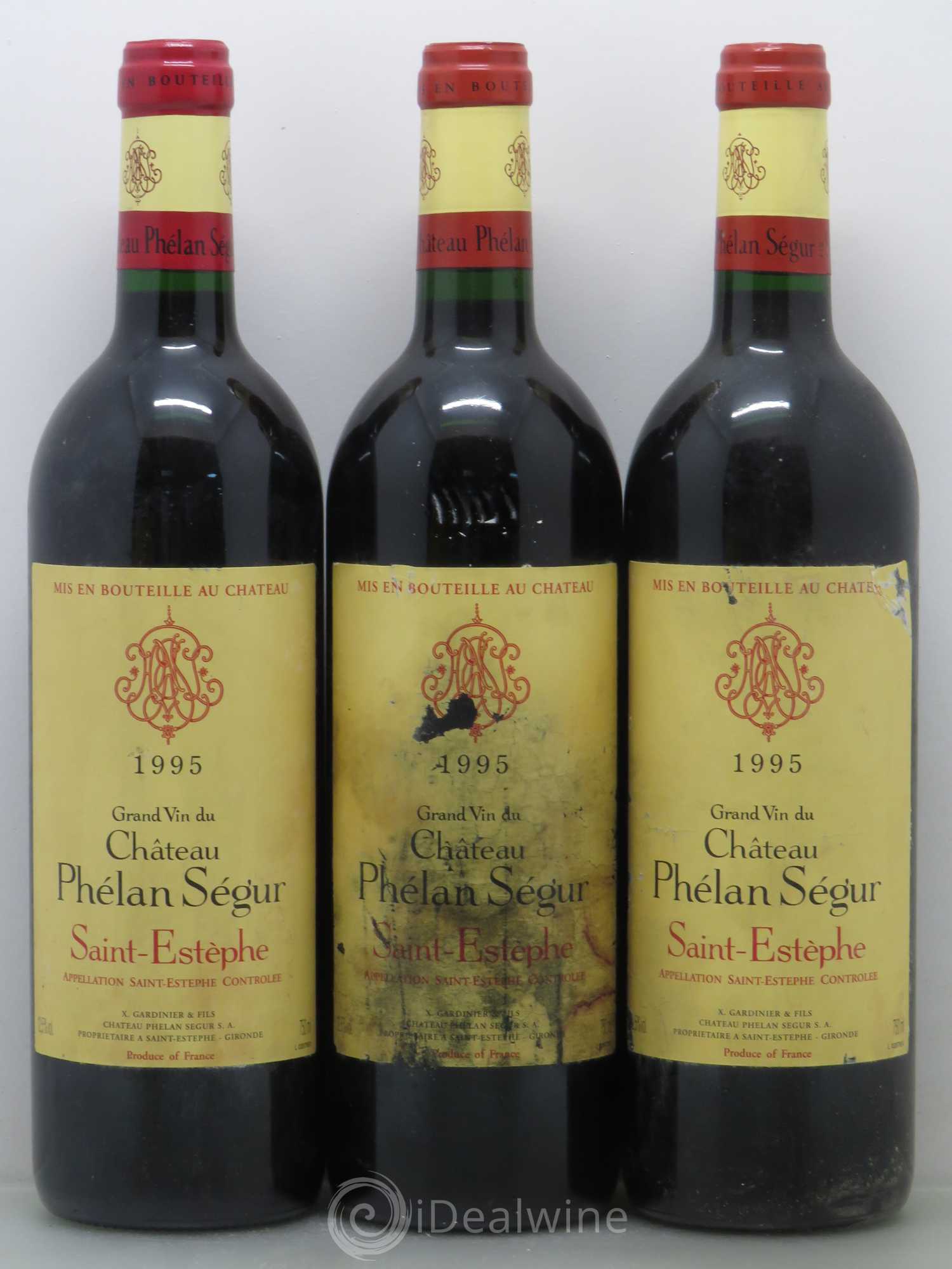 Château Phélan Ségur 1995 - Lot de 3 bouteilles - 0