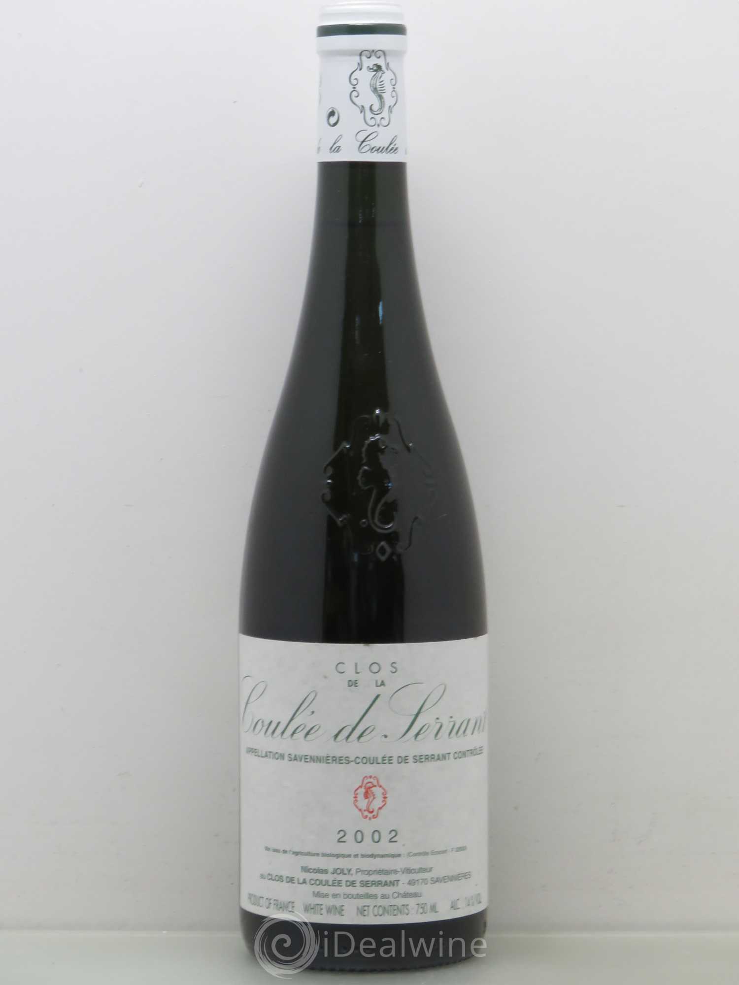 Savennières Clos de la Coulée de Serrant Vignobles de la Coulée de Serrant - Nicolas Joly 2002 - Lot de 1 bouteille - 0