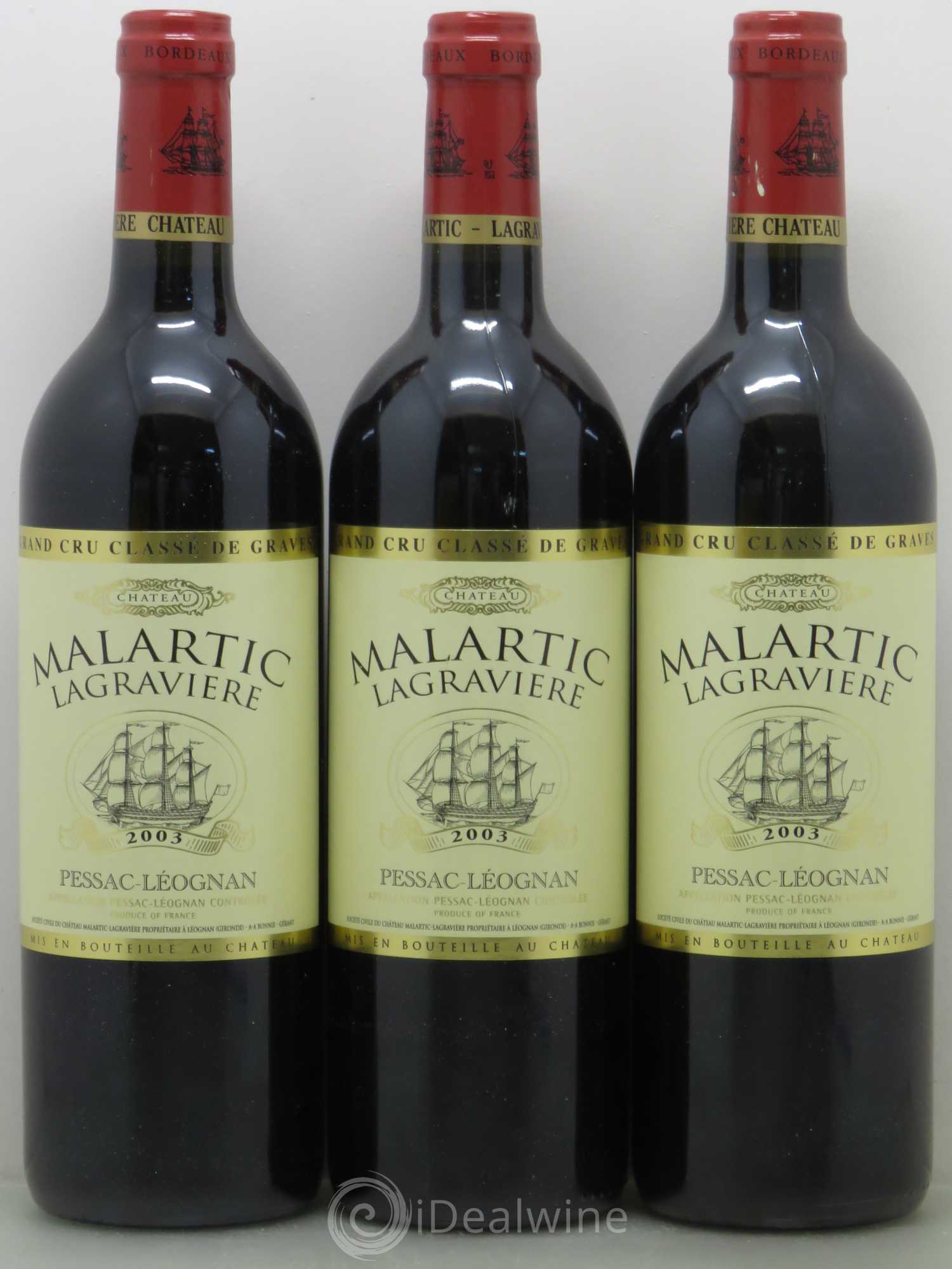 Château Malartic-Lagravière Cru Classé de Graves 2003 - Lot de 12 bouteilles - 1