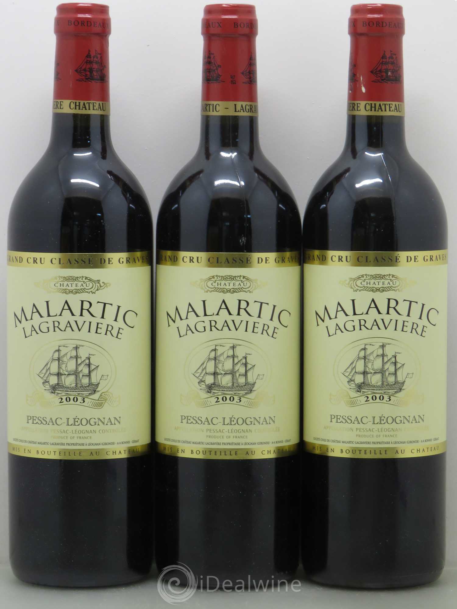 Château Malartic-Lagravière Cru Classé de Graves 2003 - Lot de 12 bouteilles - 2