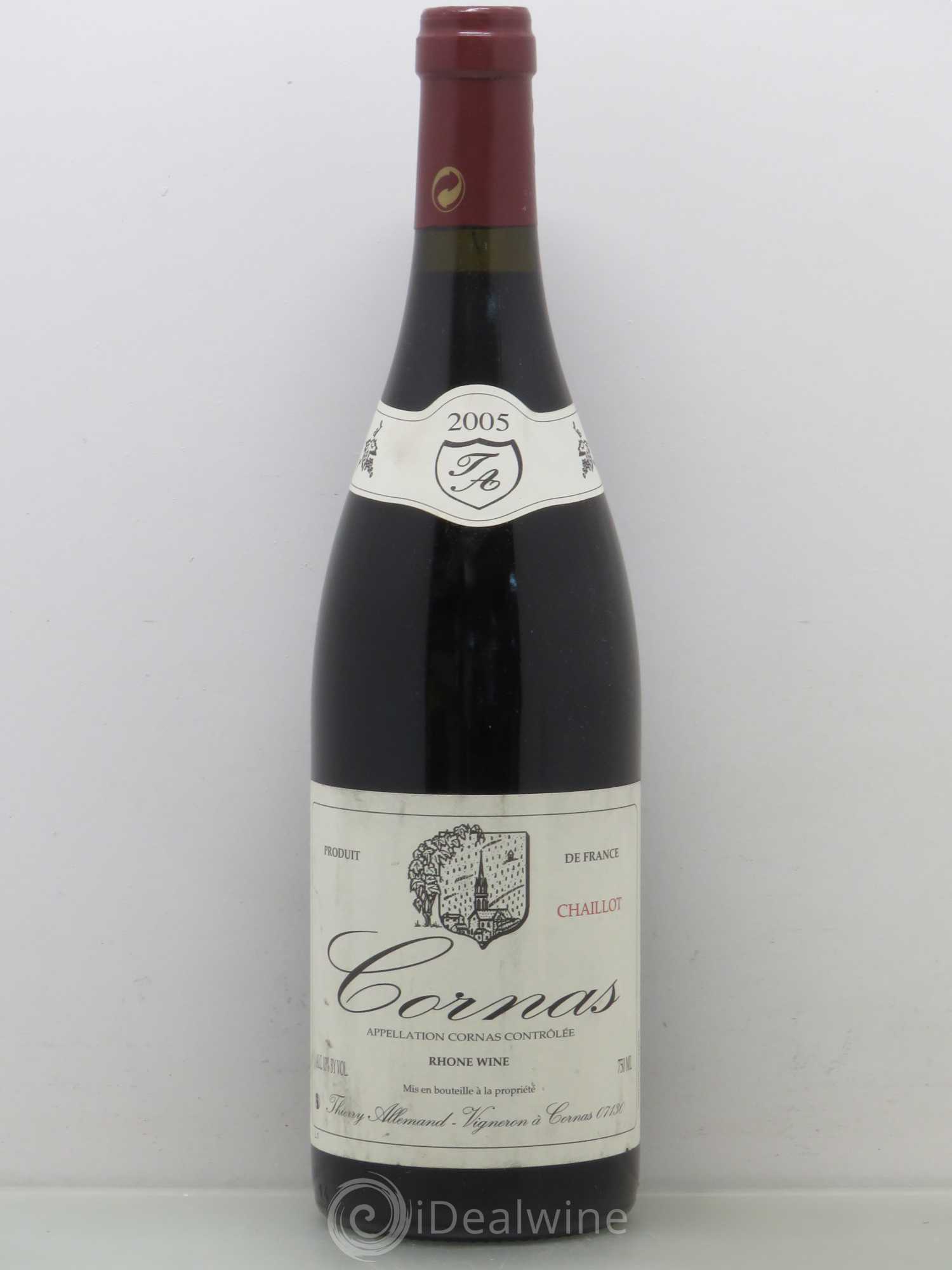 Cornas Chaillot Thierry Allemand 2005 - Lot de 1 bouteille - 0
