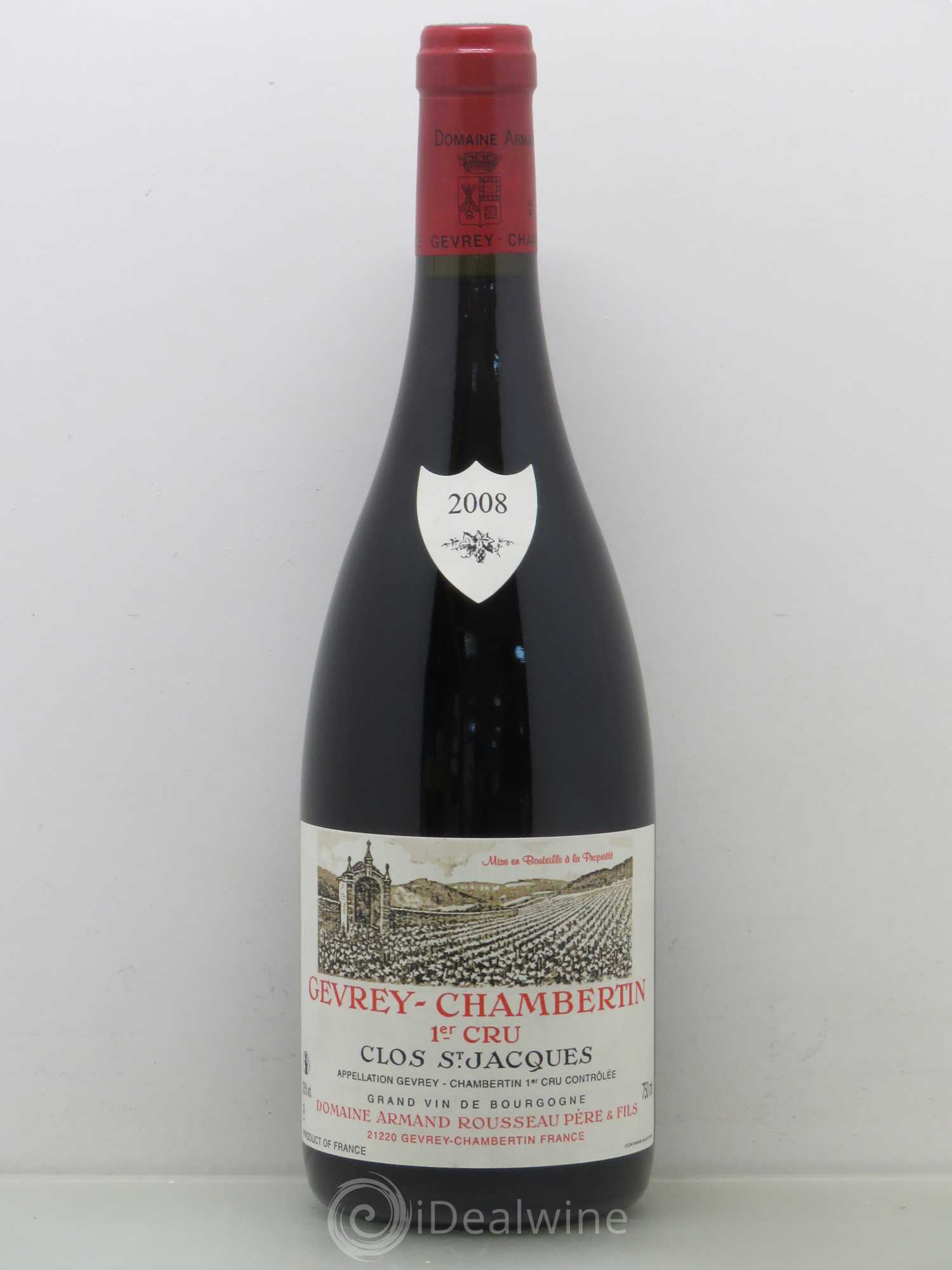 Gevrey-Chambertin 1er Cru Clos Saint-Jacques Armand Rousseau (Domaine) 2008 - Lot de 1 bouteille - 0