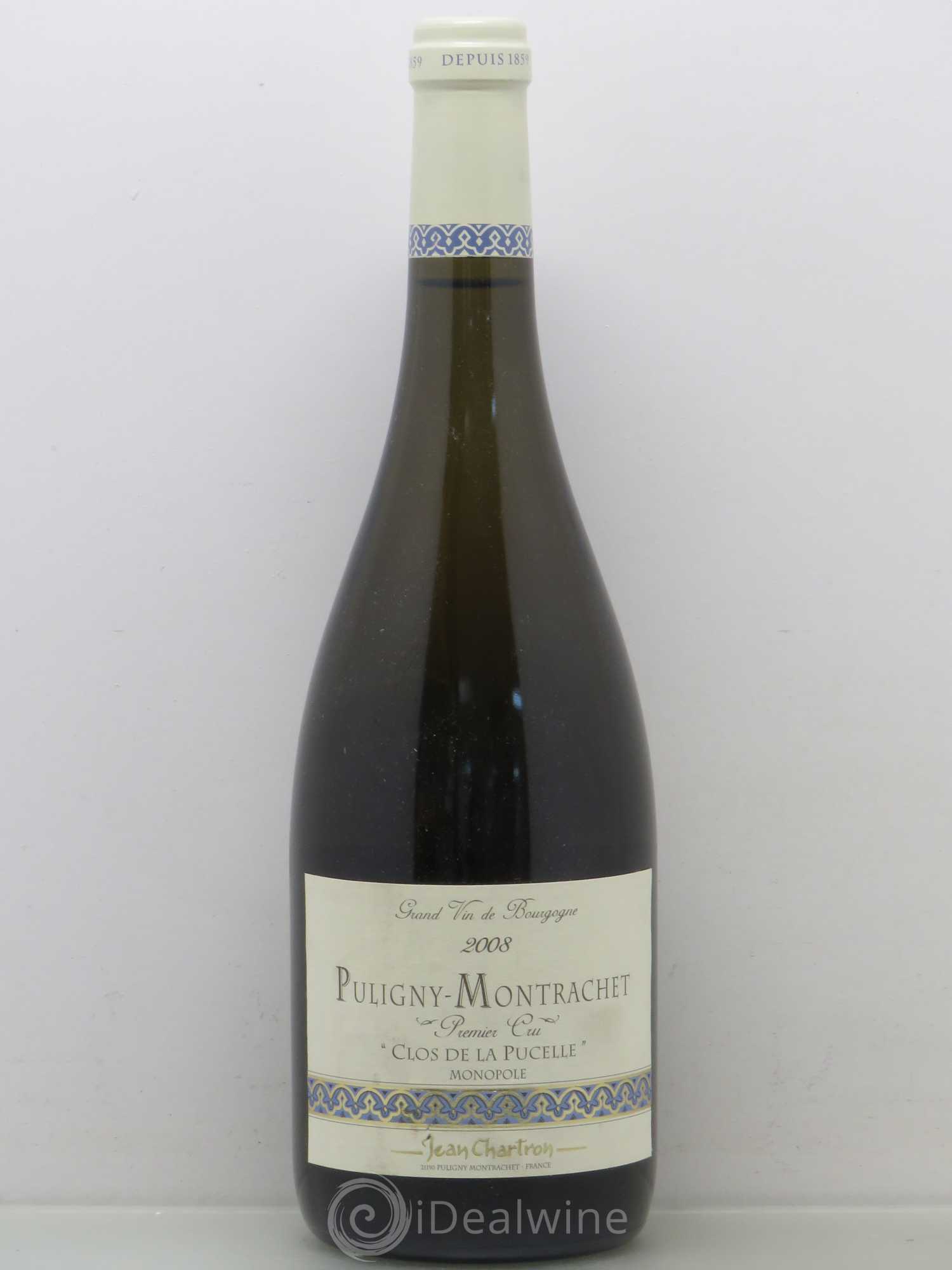 Puligny-Montrachet 1er Cru Clos de la Pucelle Jean Chartron (Domaine) 2008 - Lot de 1 bouteille - 0