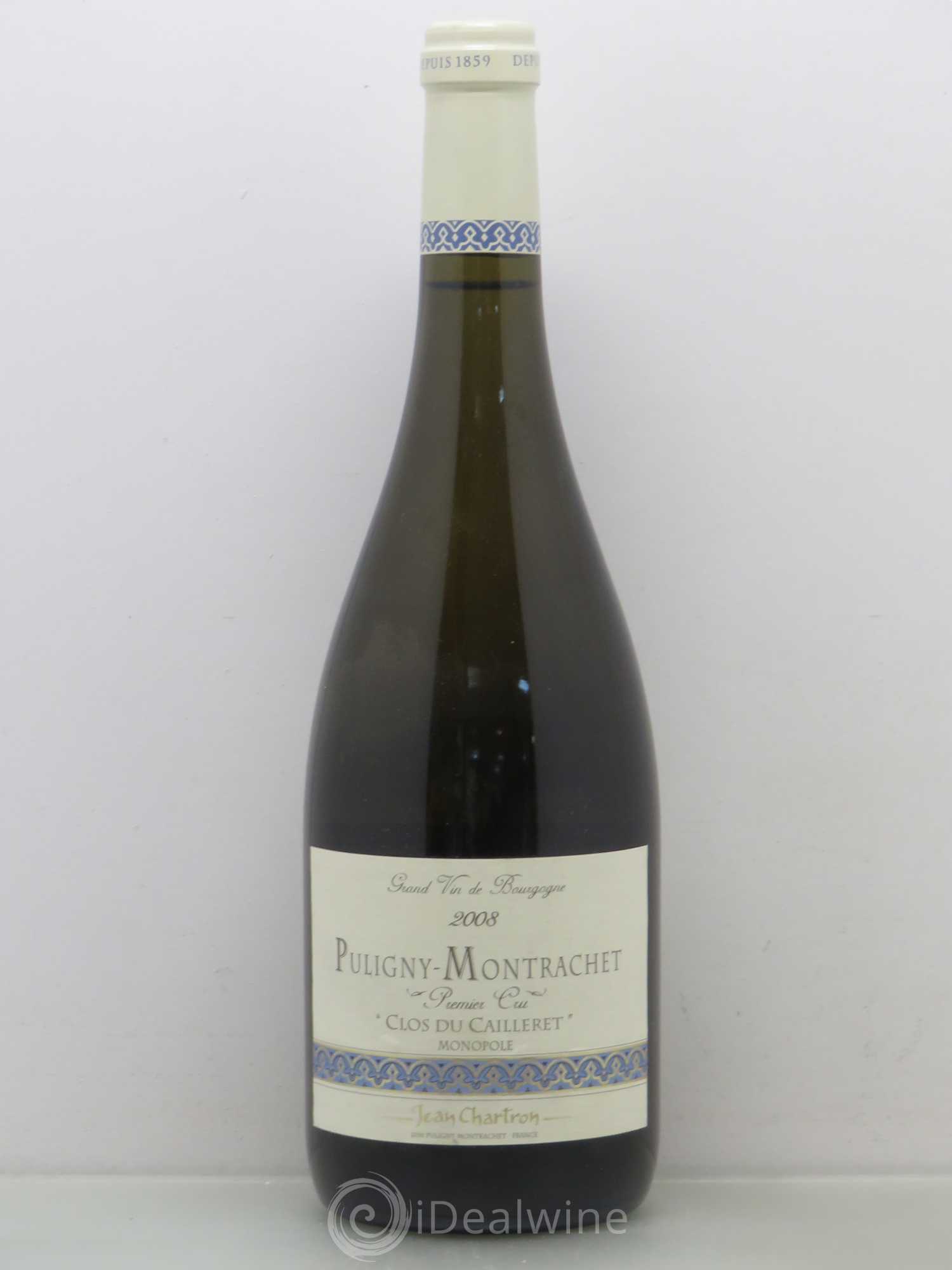 Puligny-Montrachet 1er Cru Clos du cailleret Jean Chartron (Domaine) 2008 - Lot de 1 bouteille - 0