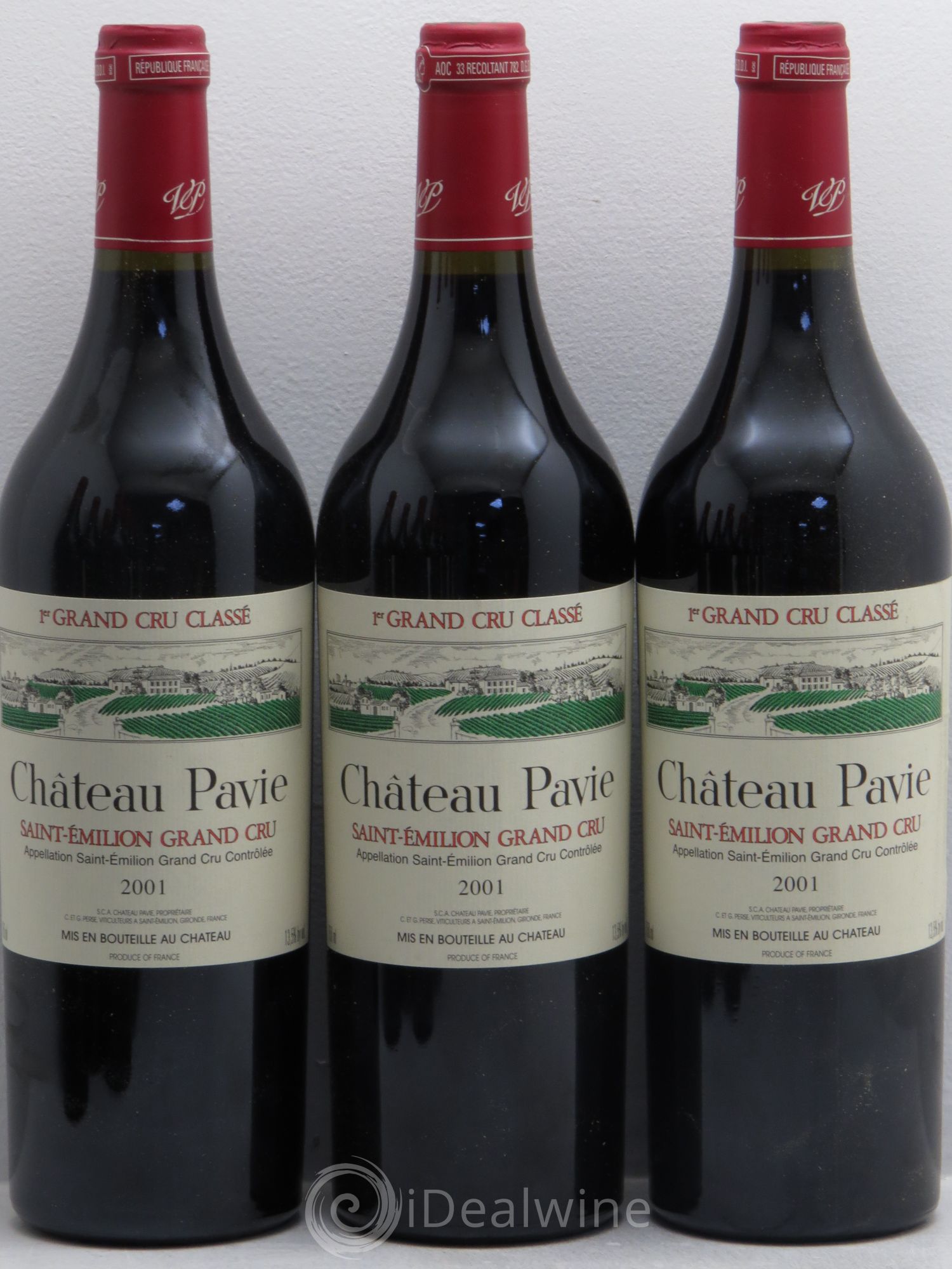 Château Pavie 1er Grand Cru Classé A 2001 - Lot de 12 bouteilles - 1