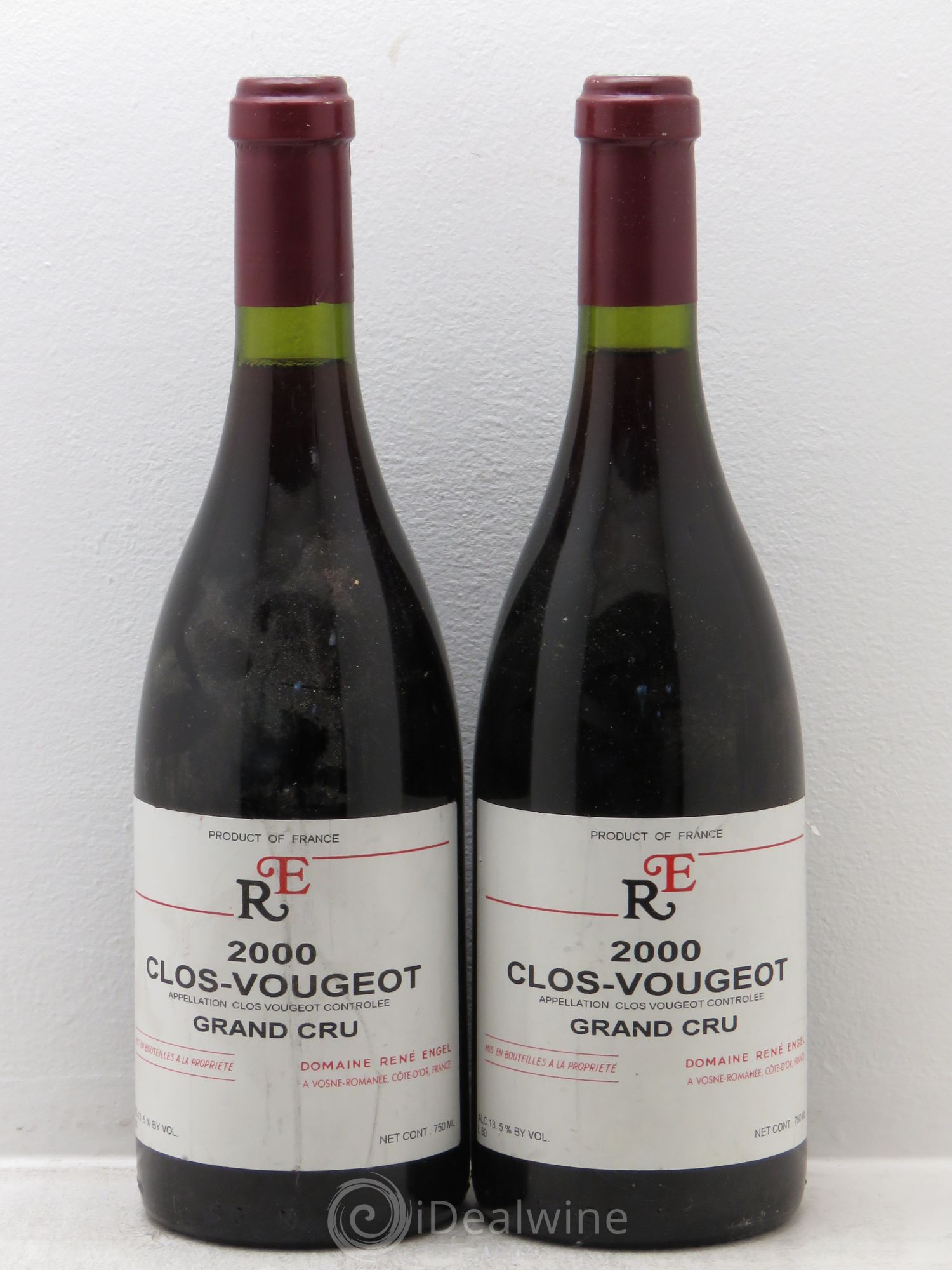 Clos de Vougeot Grand Cru Domaine René Engel - Domaine Eugénie 2000 - Lot de 2 bouteilles - 0