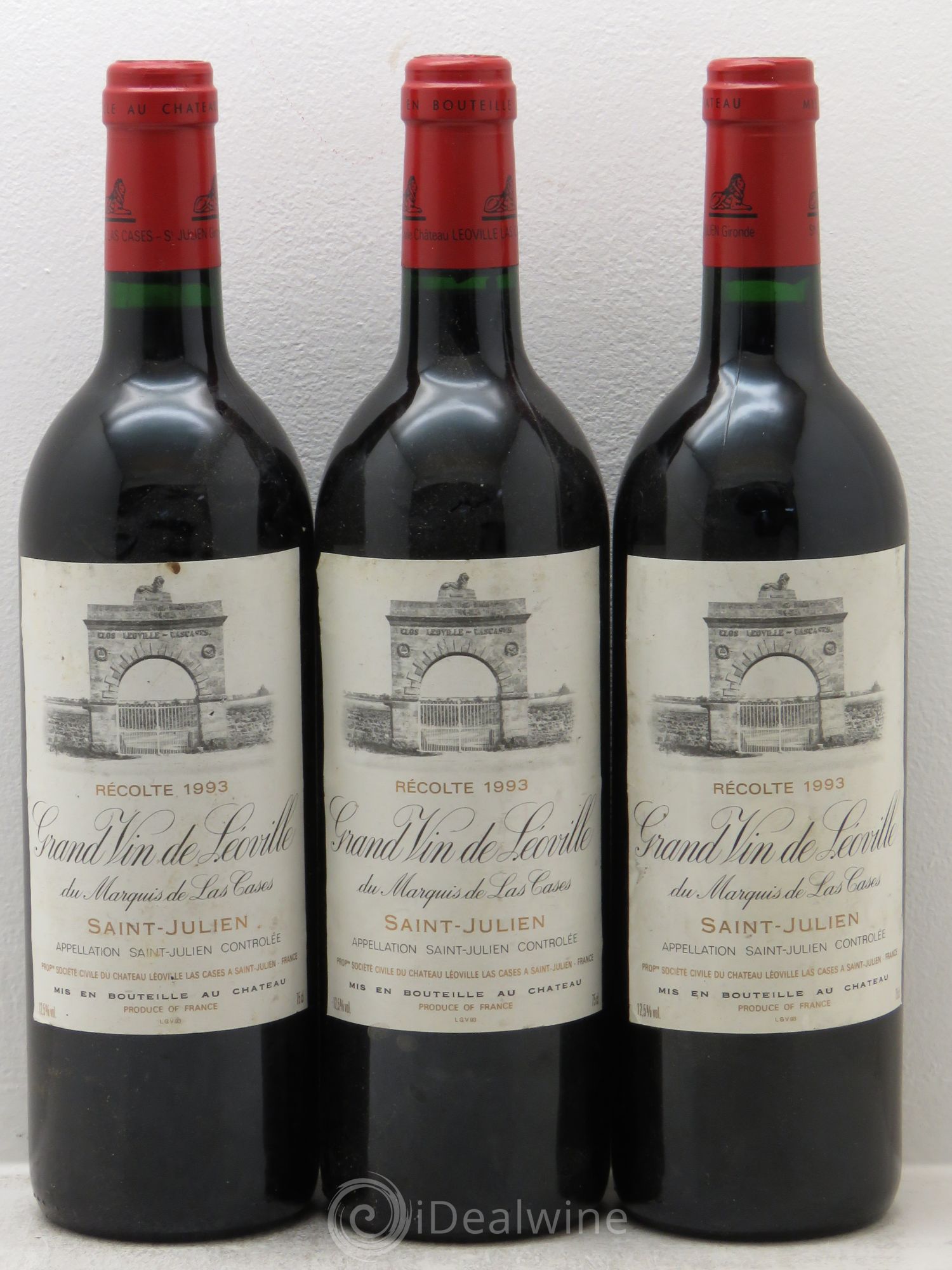 Château Léoville Las Cases 2ème Grand Cru Classé 1993 - Lot de 3 bouteilles - 0