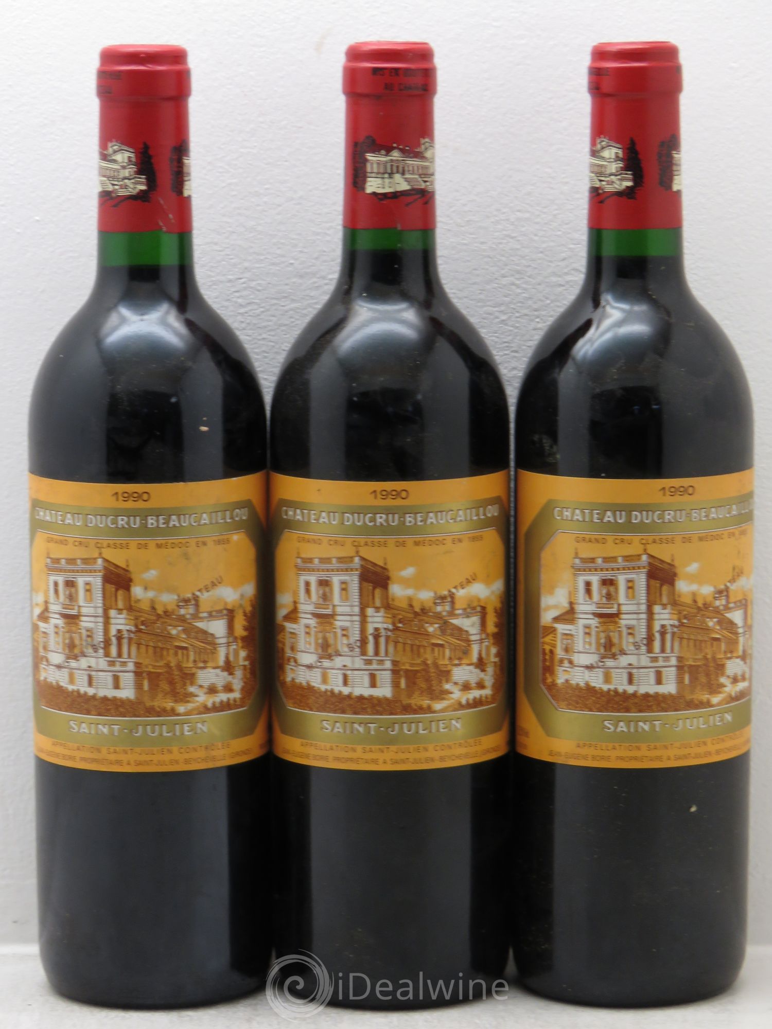 Château Ducru Beaucaillou 2ème Grand Cru Classé 1990 - Lot de 3 bouteilles - 0