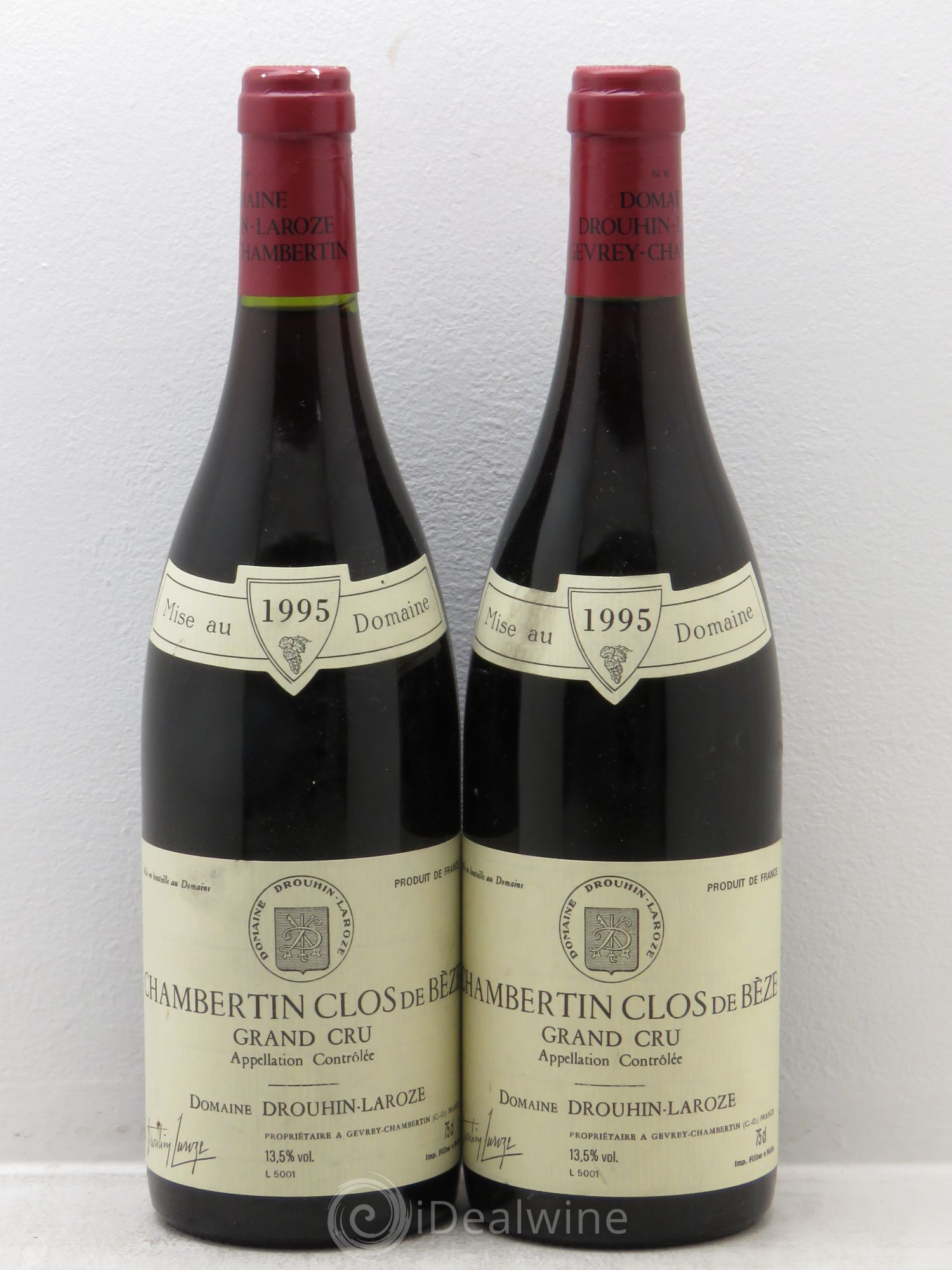Chambertin Clos de Bèze Grand Cru Domaine Drouhin-Laroze 1995 - Lot de 2 bouteilles - 0