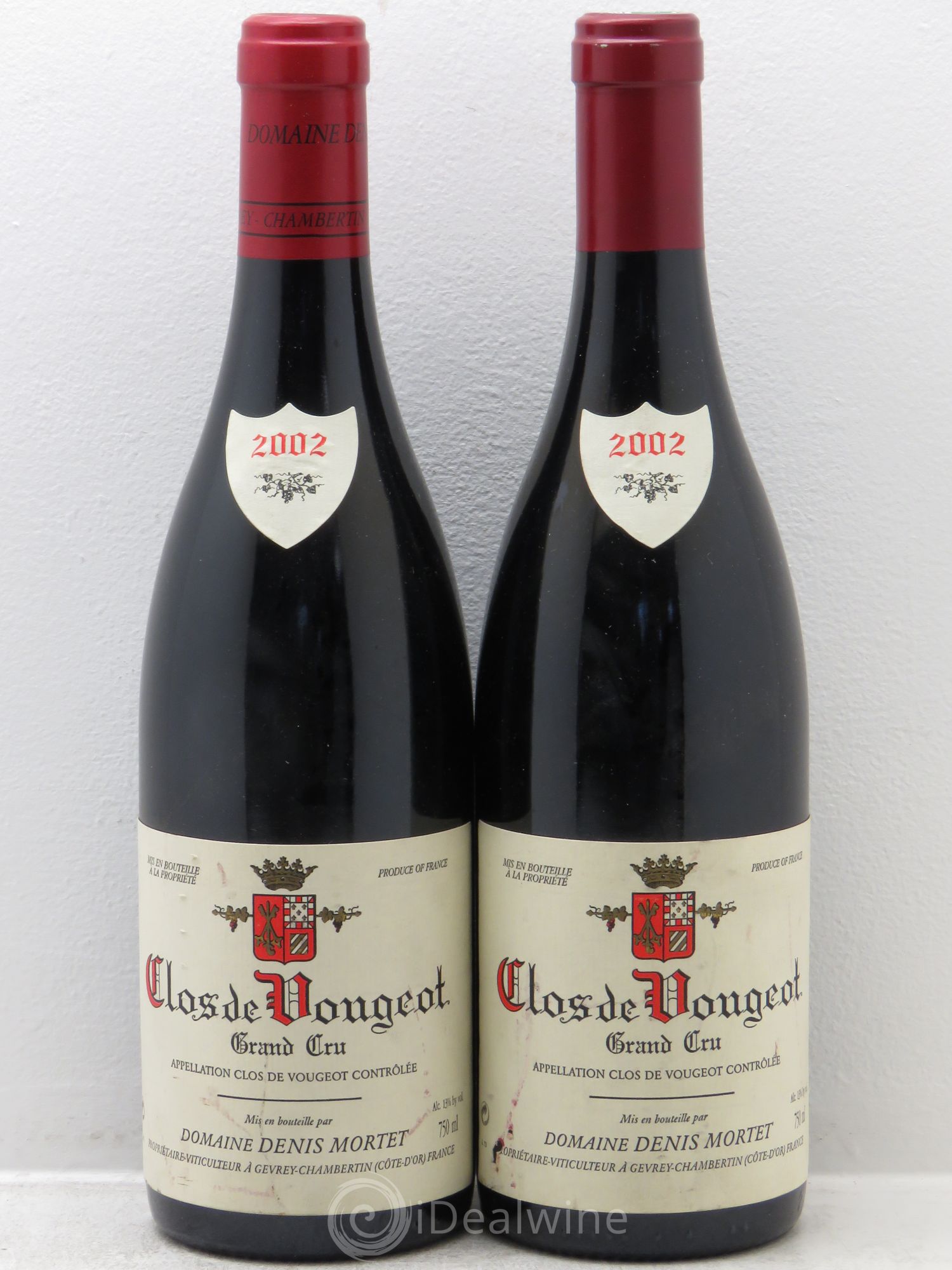 Clos de Vougeot Grand Cru Denis Mortet (Domaine) 2002 - Lot de 2 bouteilles - 0