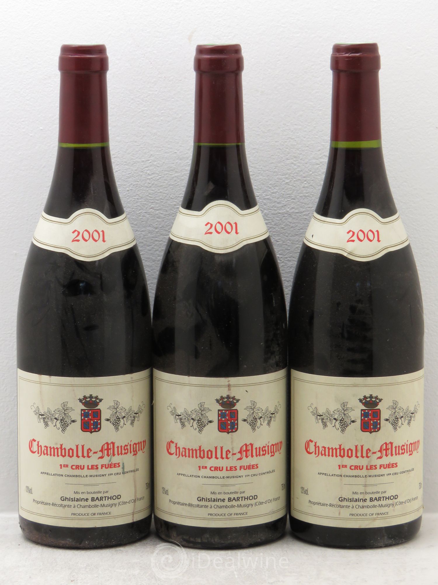 Chambolle-Musigny 1er Cru Ghilaine Barthot 2001 - Posten von 3 Flaschen - 0