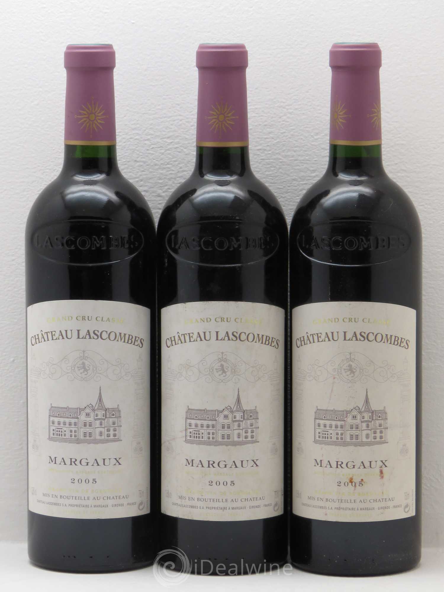 Château Lascombes 2ème Grand Cru Classé 2005 - Lot de 3 bouteilles - 0