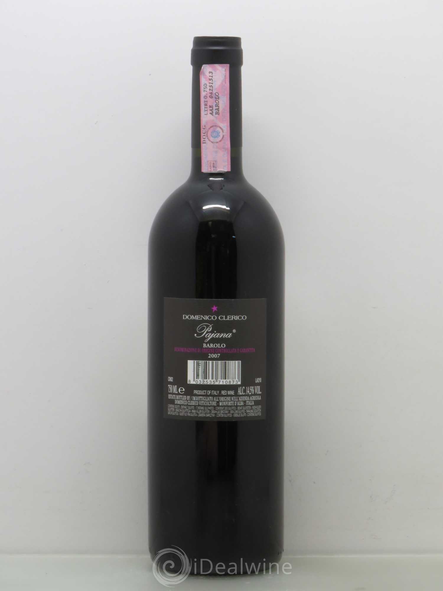 Barolo DOCG Pajana Domenico Clerico 2007 - Lot de 1 bouteille - 1