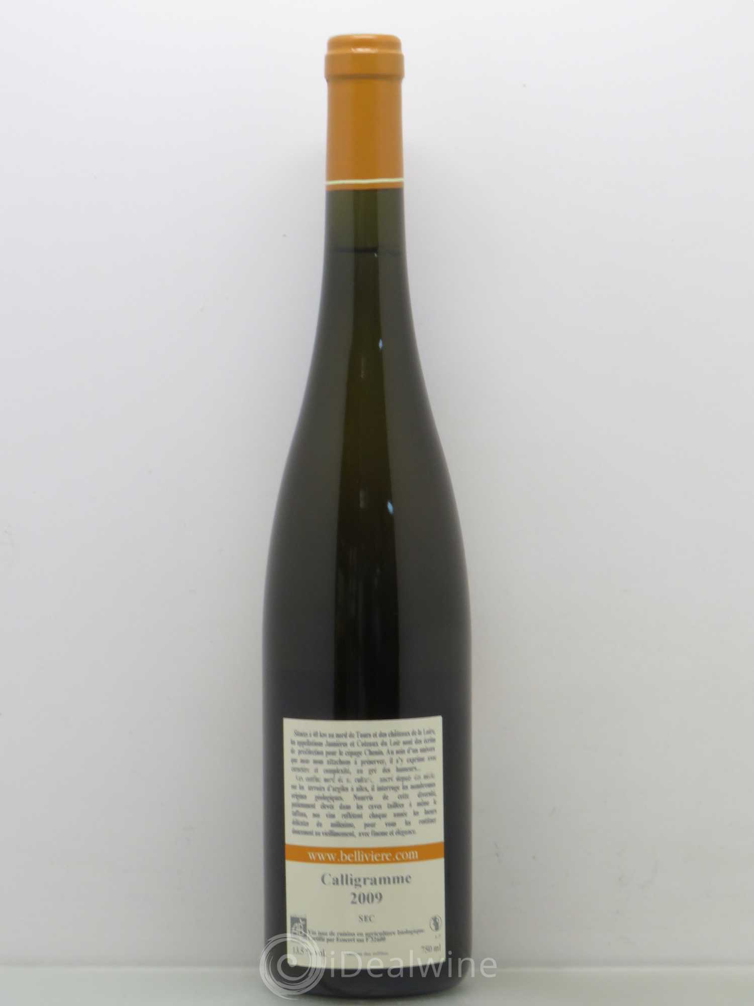 Jasnières Calligramme Domaine de Bellivière 2009 - Posten von 1 Flasche - 1