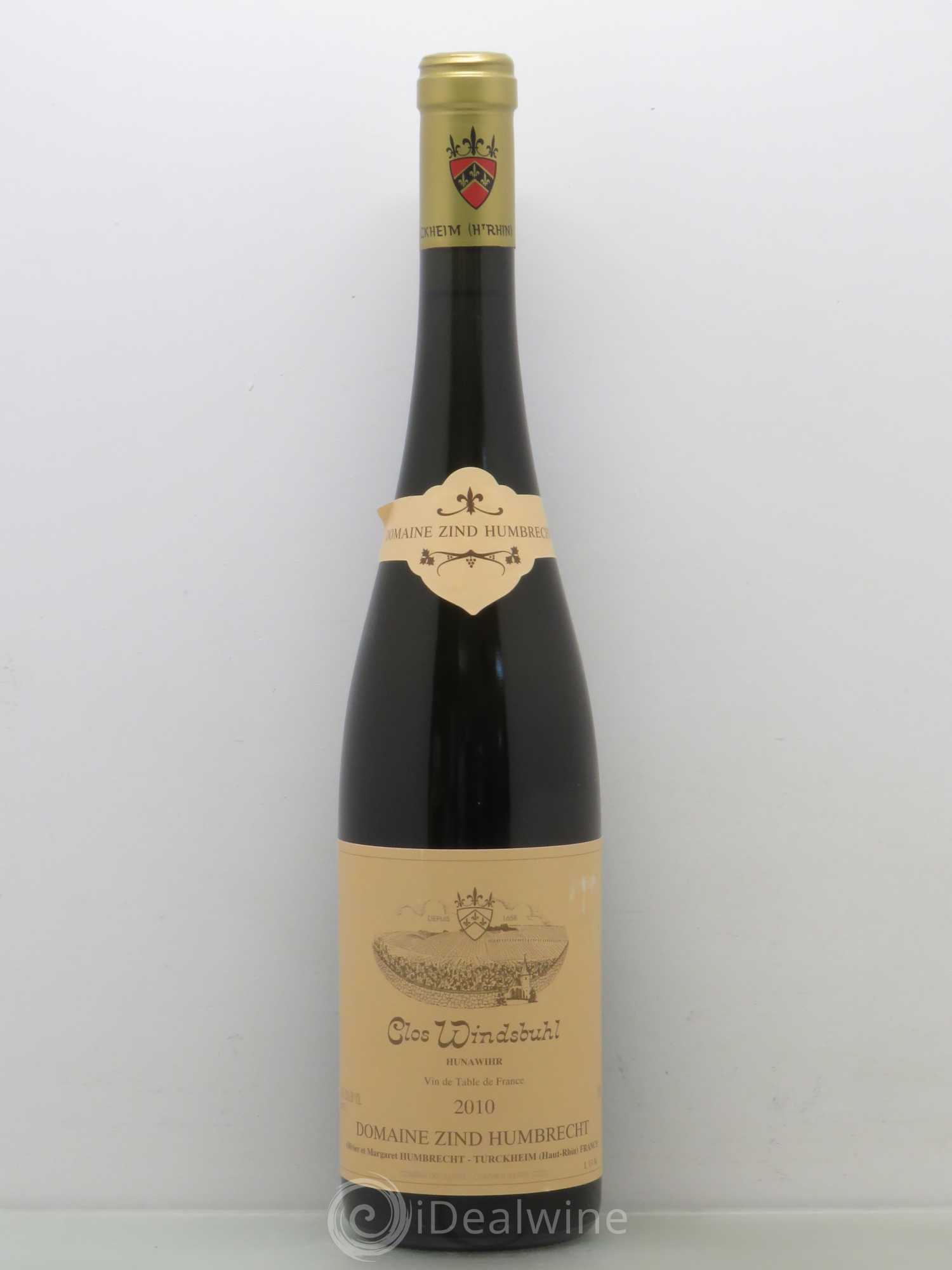 Alsace Riesling Clos Windsbuhl Zind-Humbrecht (Domaine) 2010 - Lot de 1 bouteille - 0