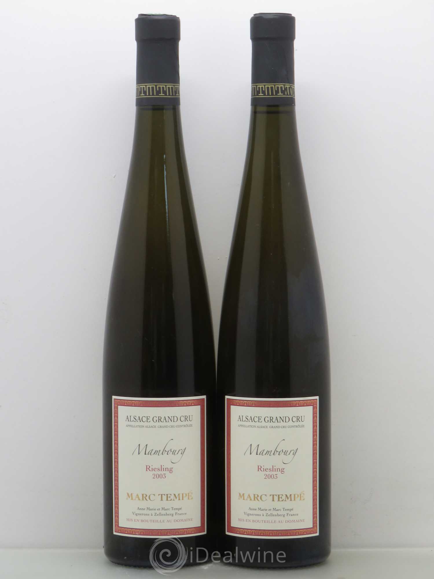 Riesling Grand Cru Mambourg Marc Tempé 2003 - Posten von 2 Flaschen - 0
