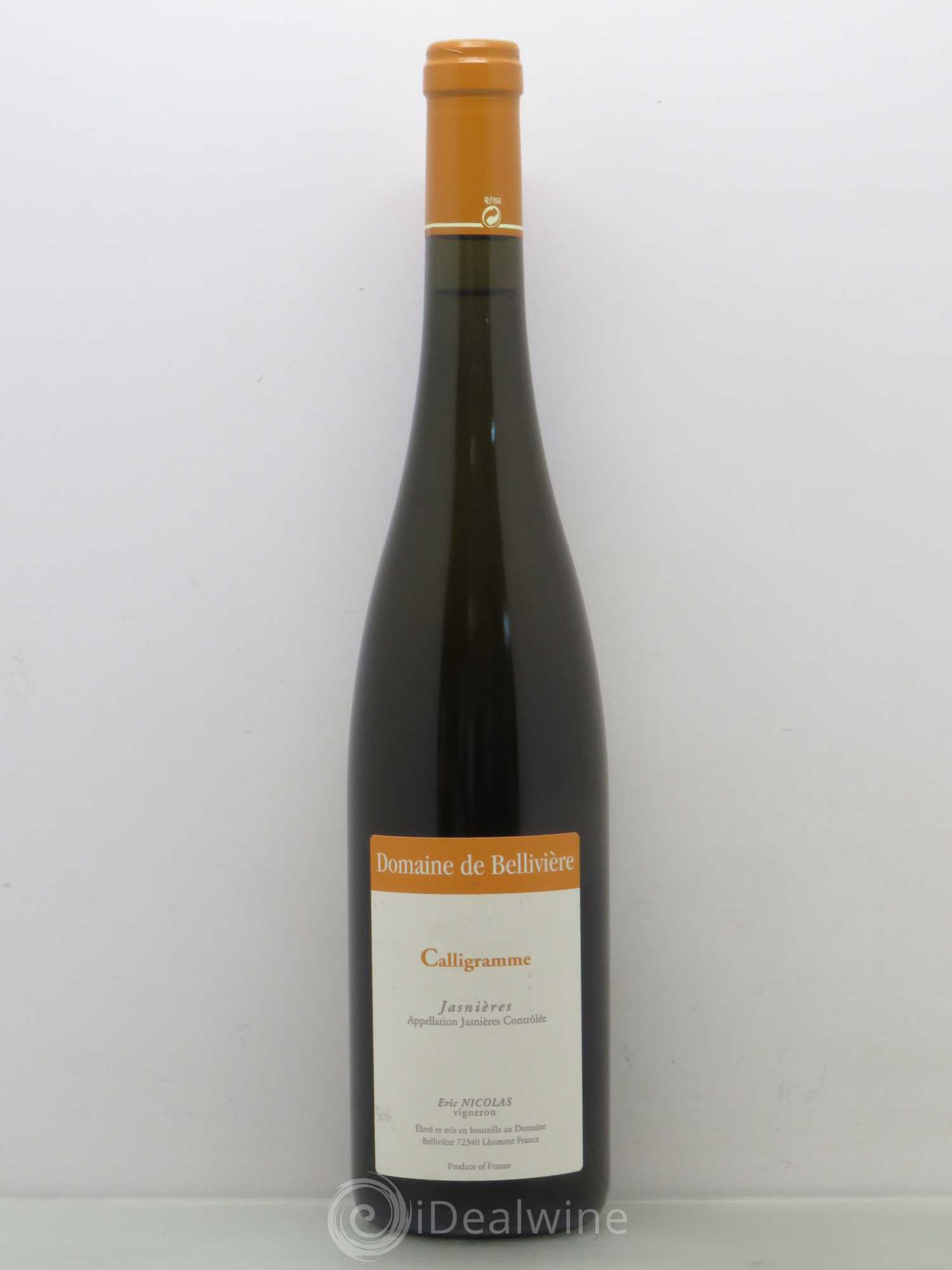 Jasnières Calligramme Domaine de Bellivière 2010 - Posten von 1 Flasche - 0