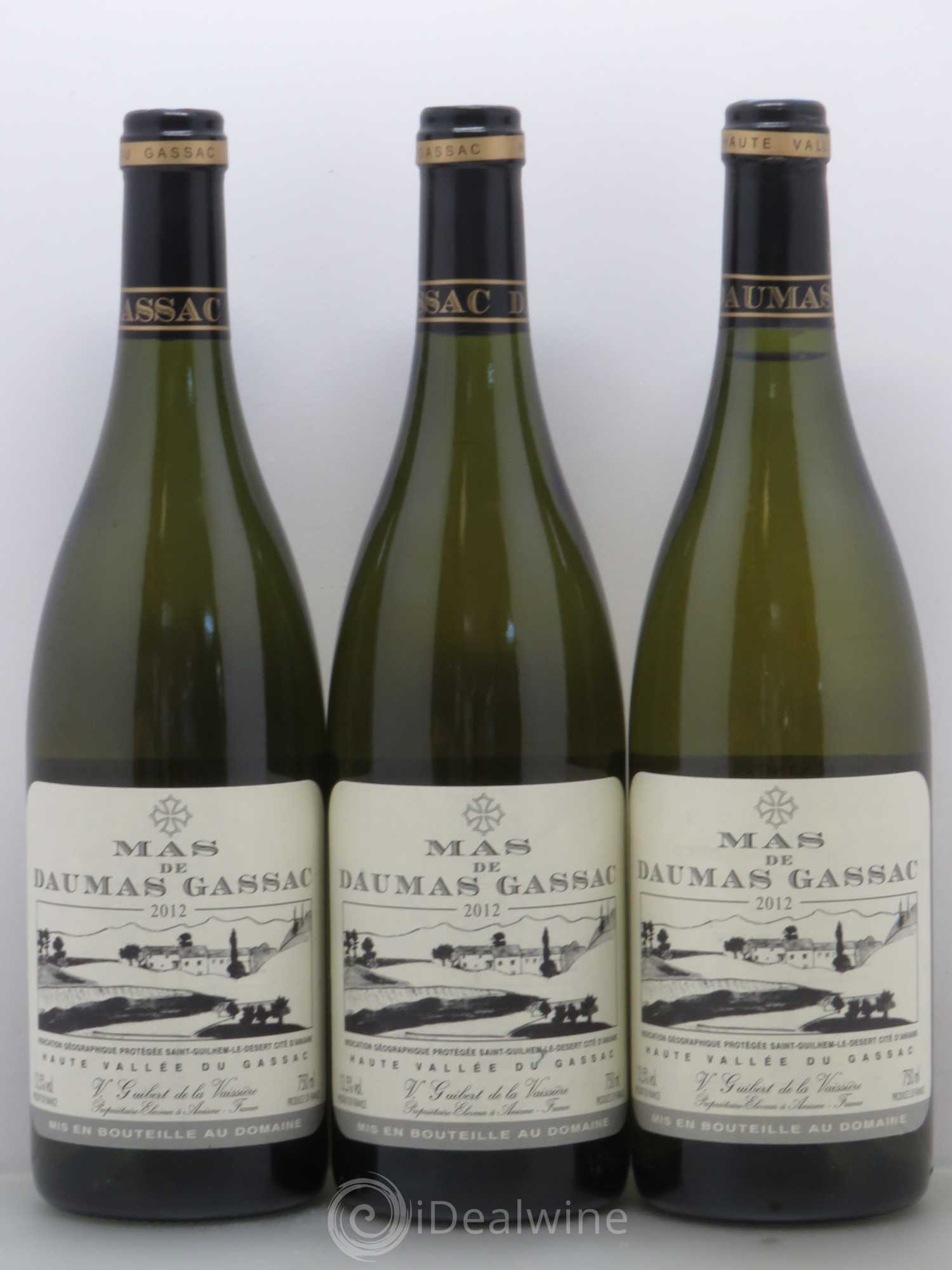 Saint-Guilhem-le-Désert - Cité d'Aniane Mas Daumas Gassac Famille Guibert de La Vaissière 2012 - Lot de 3 bouteilles - 0