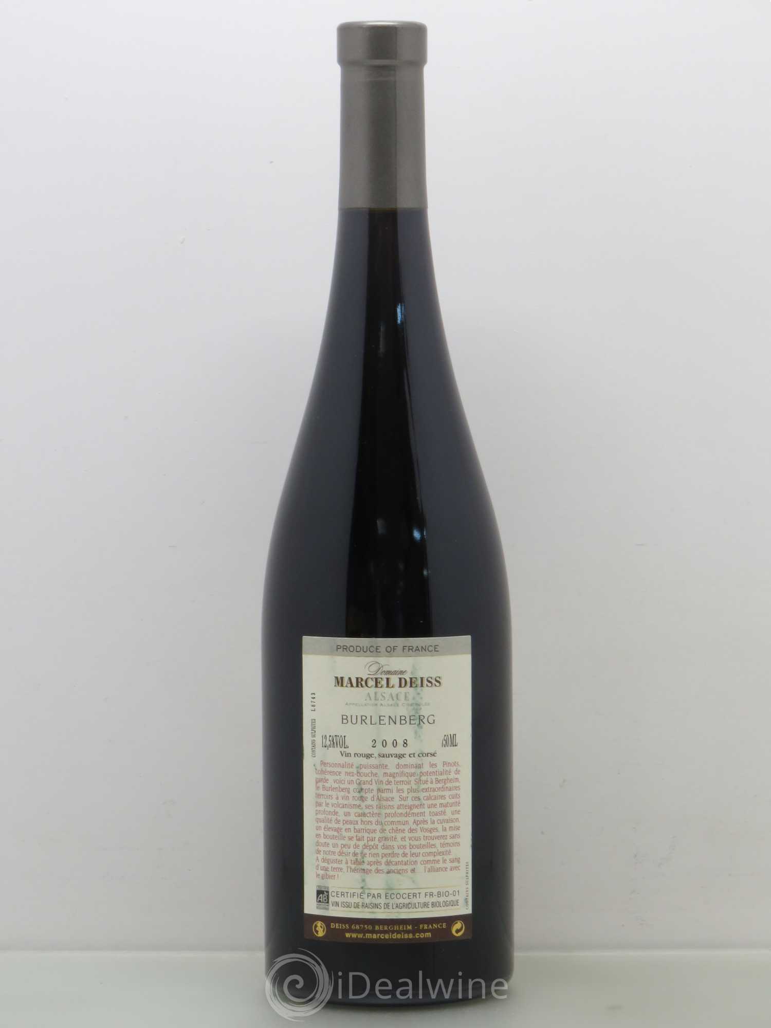 Alsace Burlenberg Marcel Deiss (Domaine) 2008 - Lot de 1 bouteille - 1