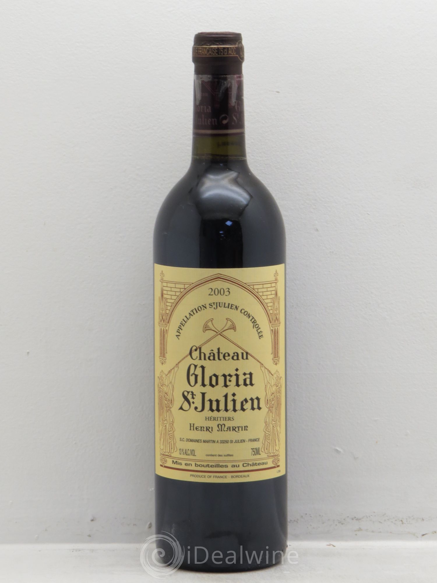 Château Gloria 2003 - Lot de 1 bouteille - 0
