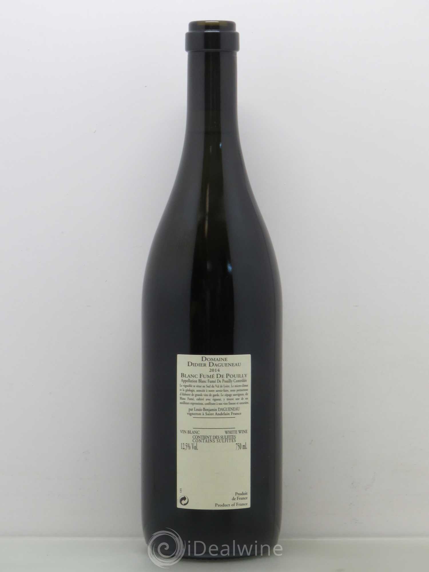 Pouilly-Fumé Blanc Fumé de Pouilly Dagueneau (Domaine Didier - Louis-Benjamin) 2014 - Lot de 1 bouteille - 1