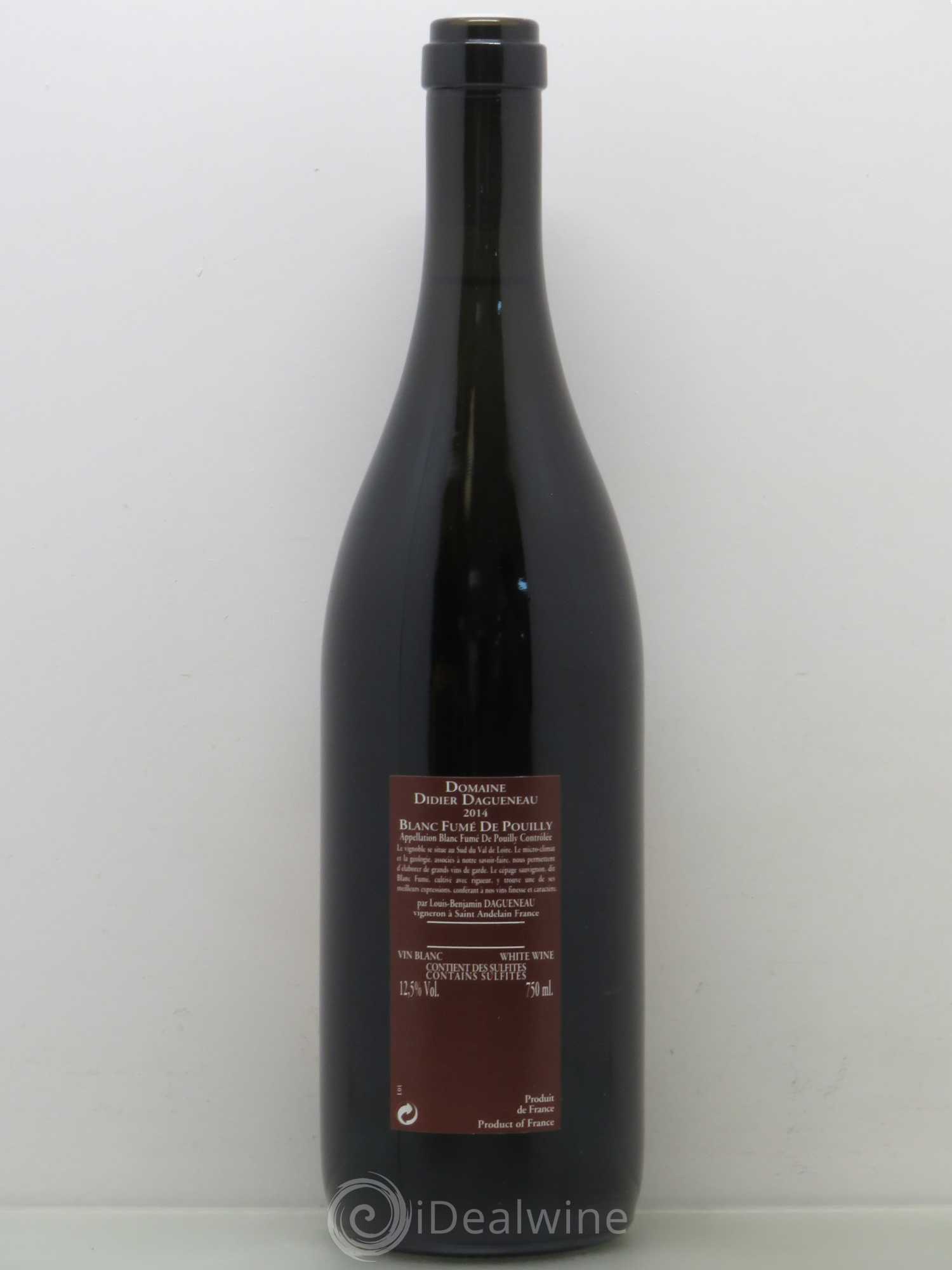 Vin de France (anciennement Pouilly-Fumé) Pur Sang Dagueneau (Domaine Didier - Louis-Benjamin) 2014 - Lot de 1 bouteille - 1