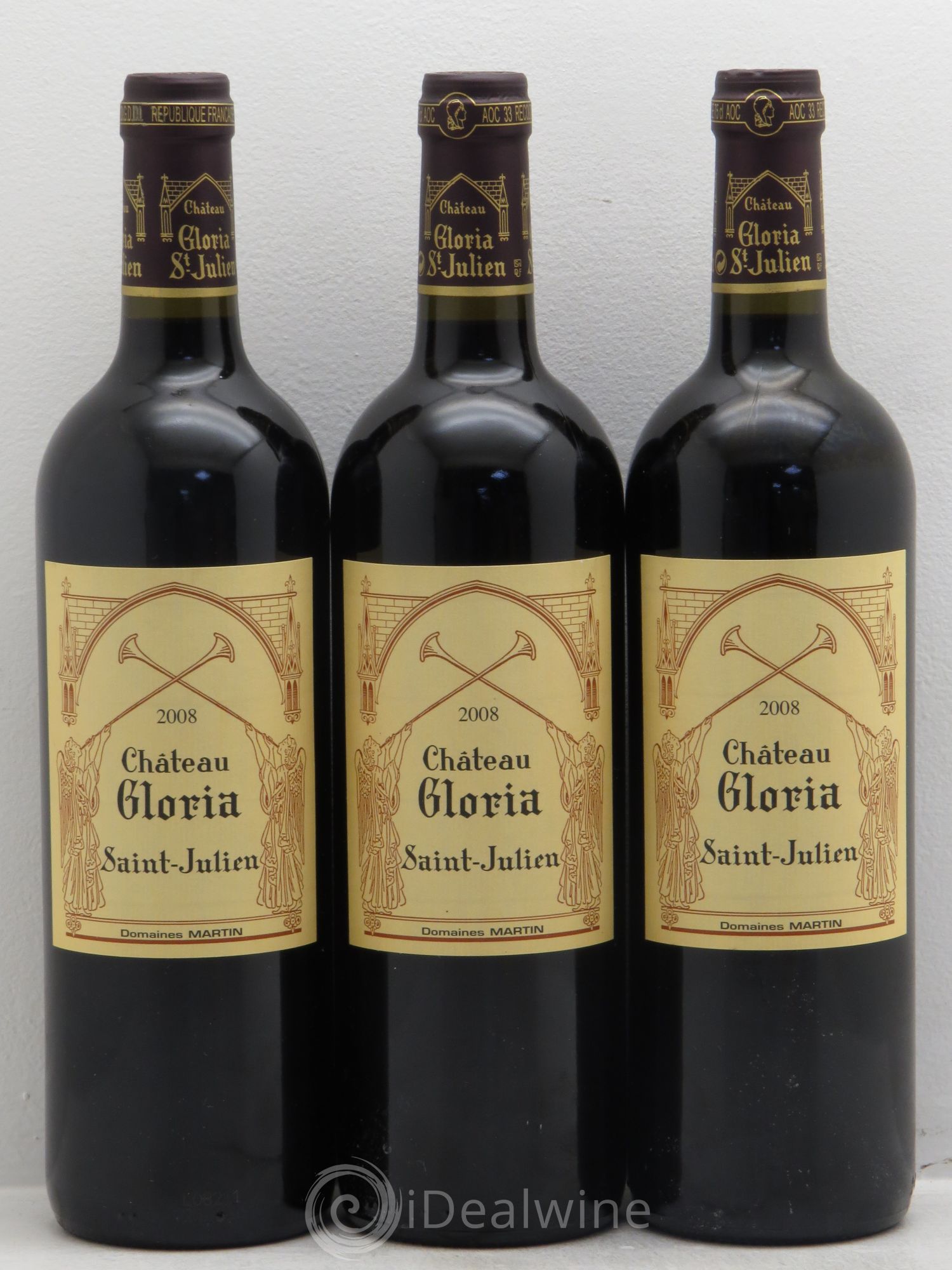Château Gloria 2008 - Lot de 3 bouteilles - 0