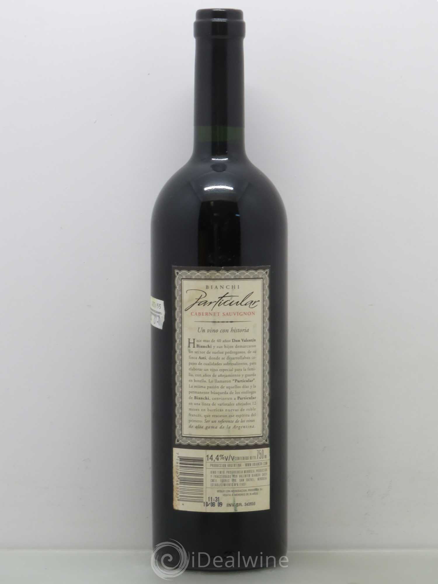Mendoza Valentin Bianchi Sauvignon Particular 2005 - Lot de 1 bouteille - 1