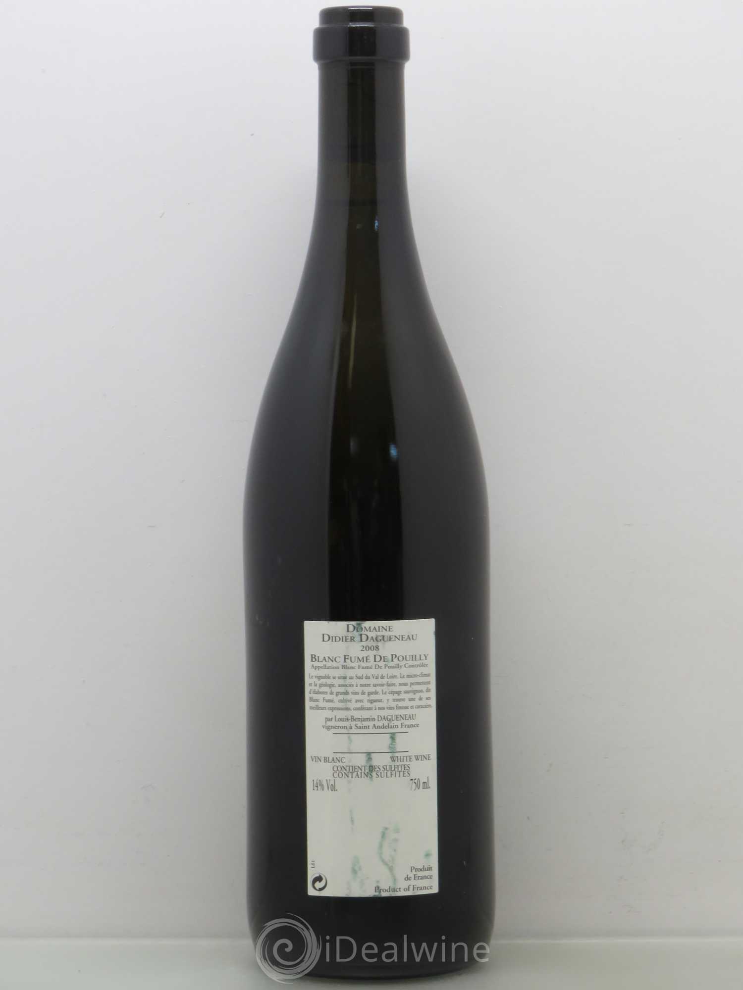 Vin de France (anciennement Pouilly-Fumé) Buisson Renard Dagueneau (Domaine Didier - Louis-Benjamin) 2008 - Lot de 1 bouteille - 1