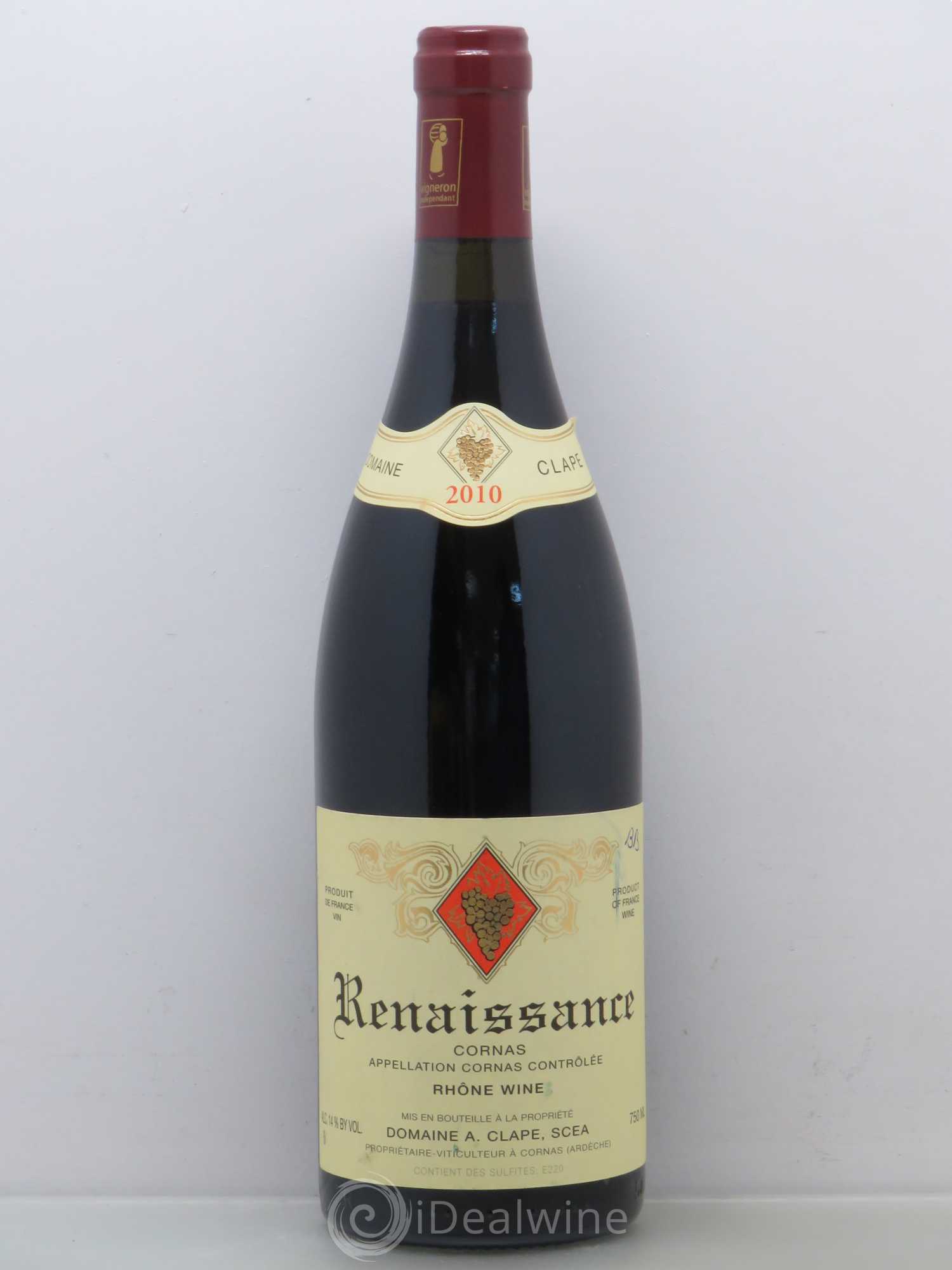 Cornas Renaissance Auguste Clape 2010 - Lot de 1 bouteille - 0
