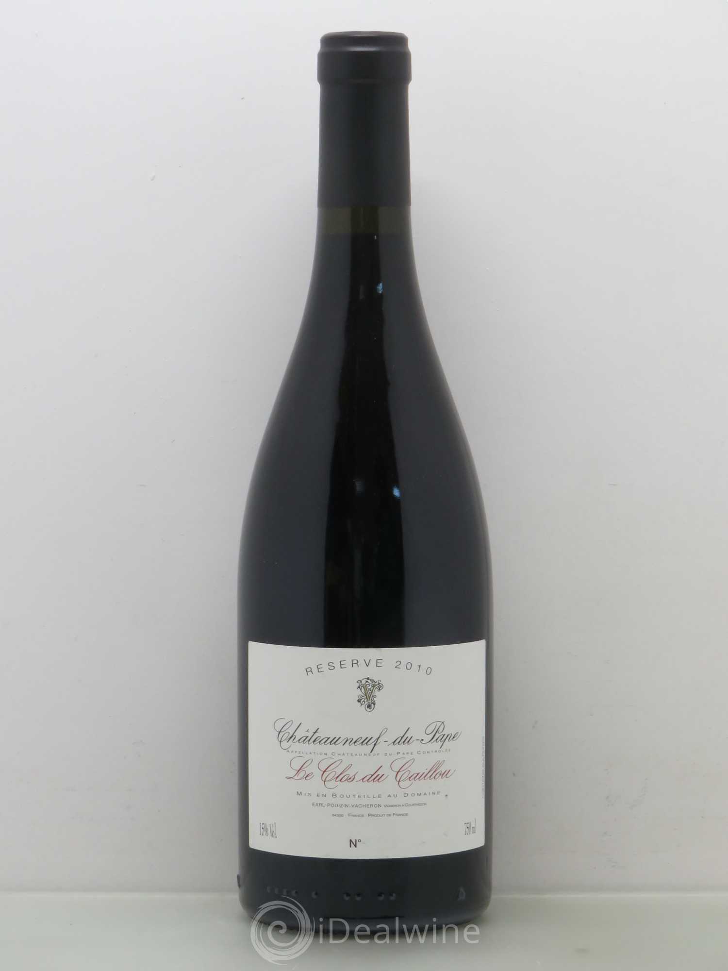 Châteauneuf-du-Pape Domaine Le Clos du Caillou Réserve Sylvie Vacheron 2010 - Lot de 1 bouteille - 0