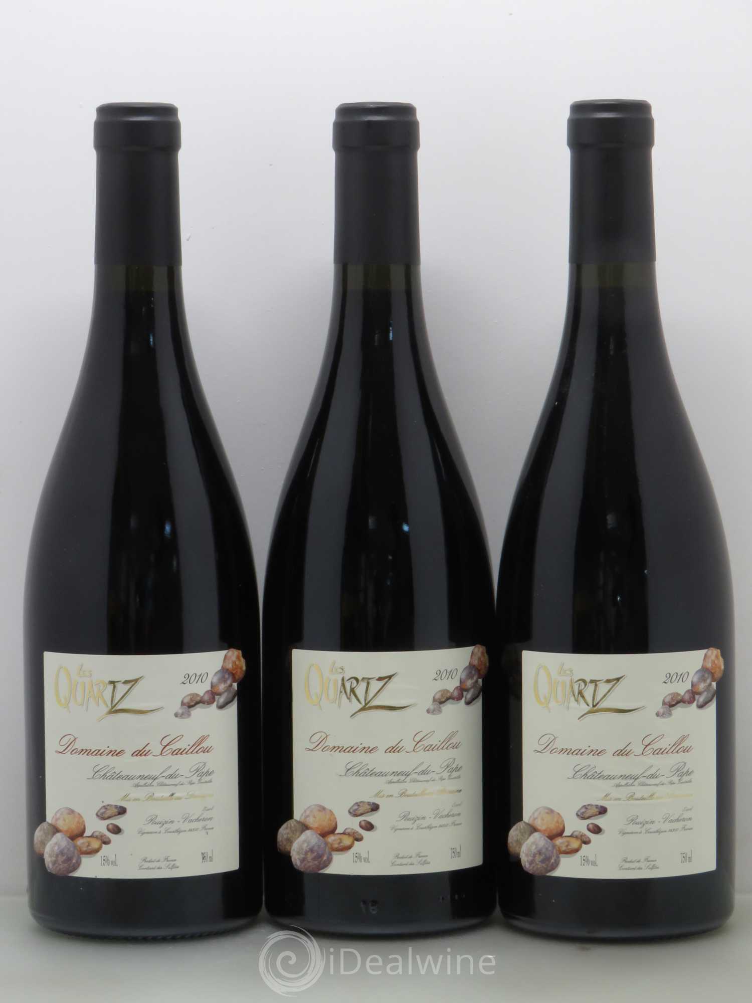 Châteauneuf-du-Pape Les Quartz Clos du Caillou 2010 - Lot de 3 bouteilles - 0