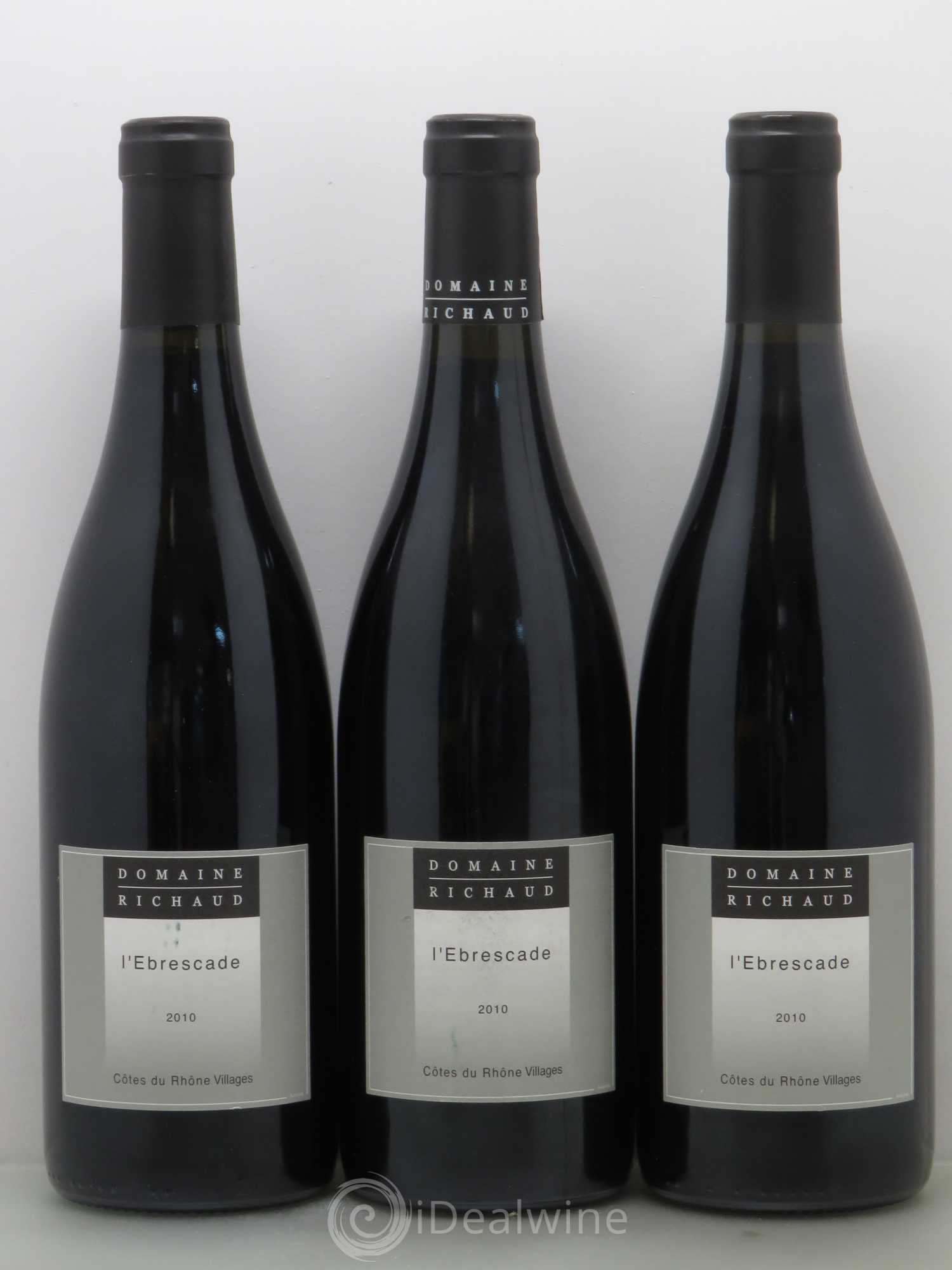 Cairanne Ebrescade Marcel Richaud 2010 - Lot de 3 bouteilles - 0