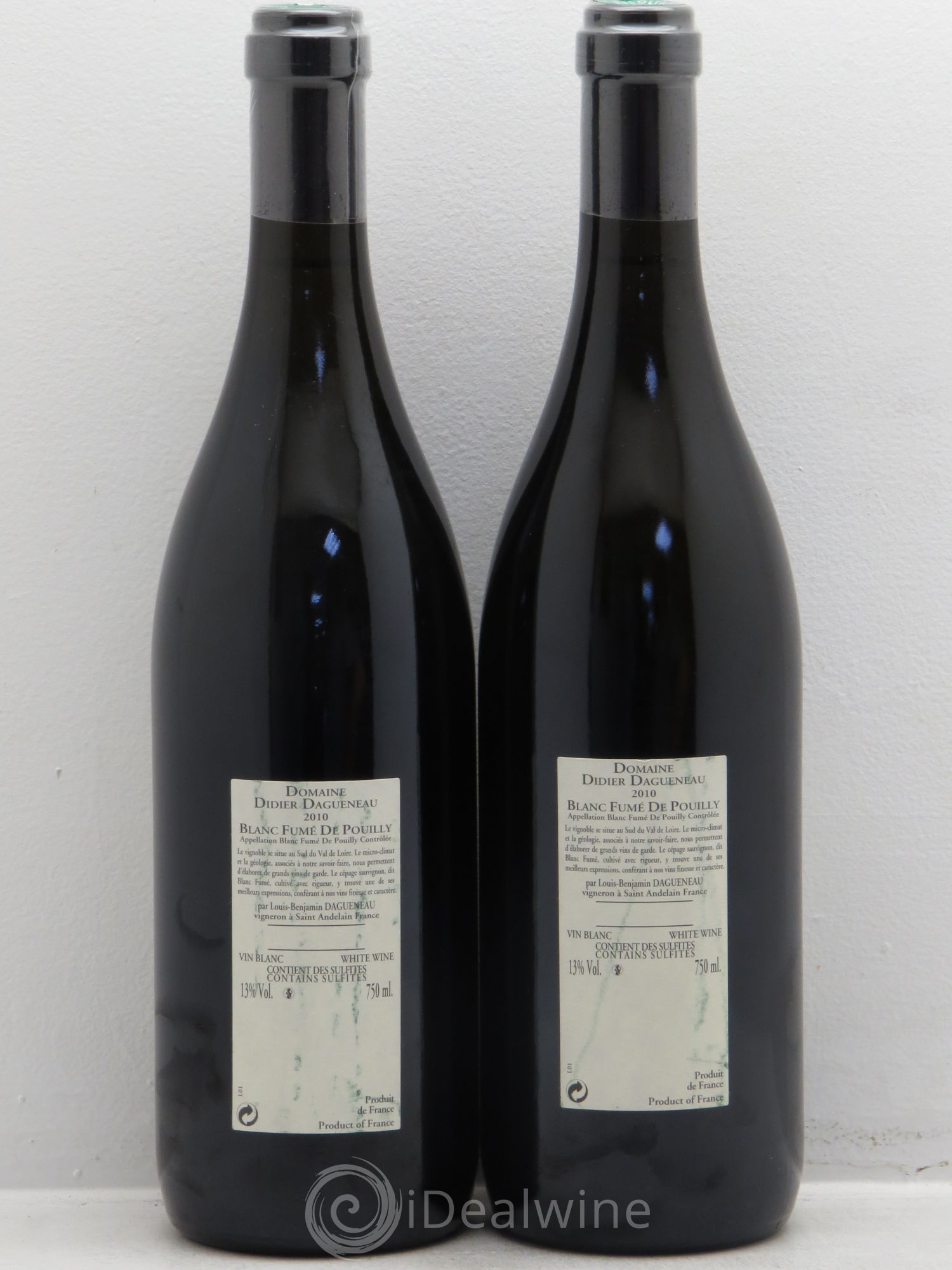Vin de France (anciennement Pouilly-Fumé) Buisson Renard Dagueneau (Domaine Didier - Louis-Benjamin) 2010 - Lot de 2 bouteilles - 1