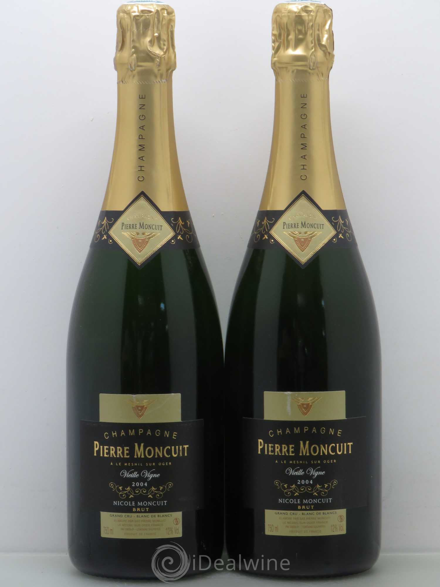 Cuvée Nicole Moncuit Vieilles Vignes Brut Pierre Moncuit 2004 - Lot de 2 bouteilles - 0