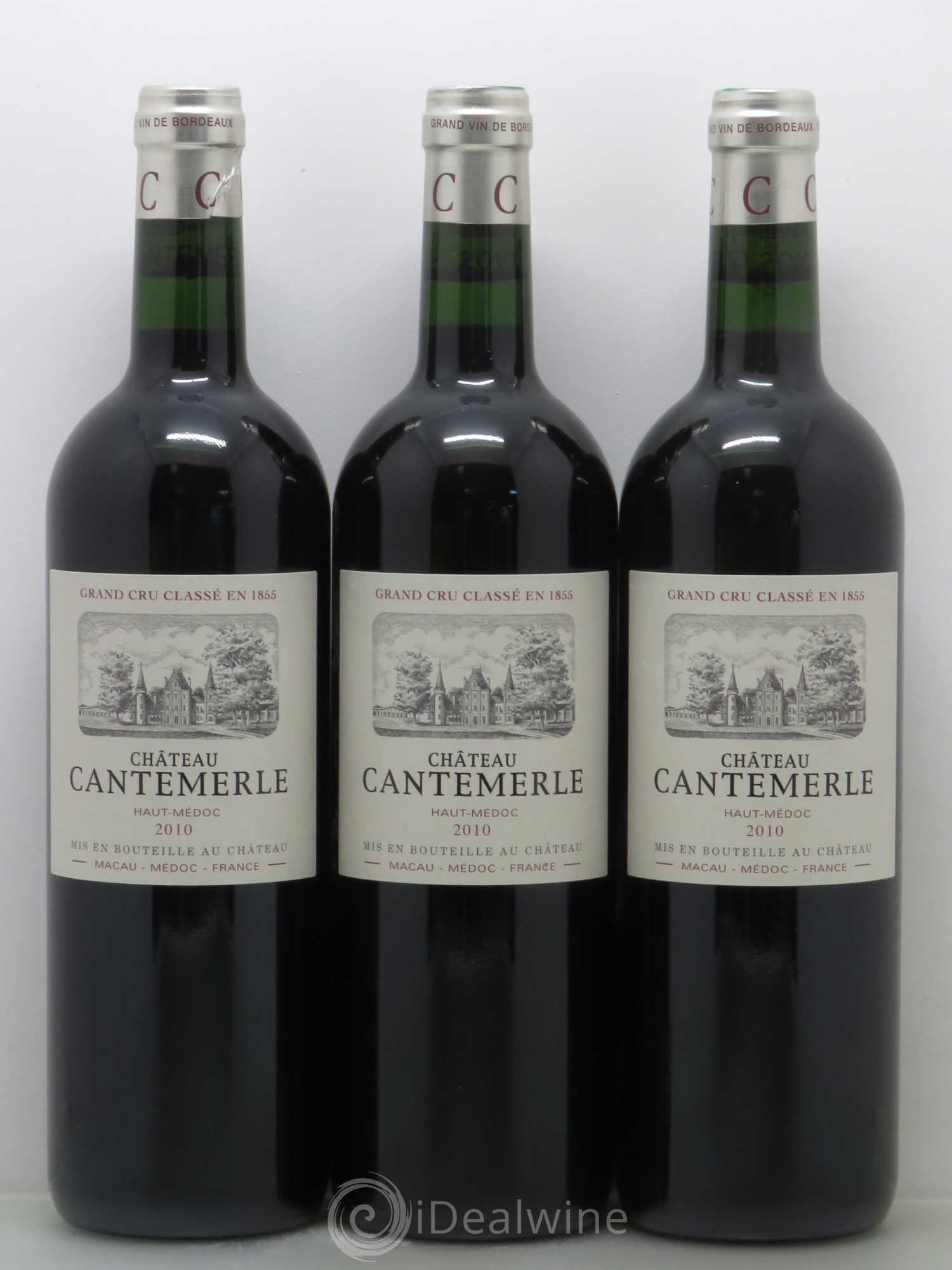 Château Cantemerle 5ème Grand Cru Classé 2010 - Lot de 3 bouteilles - 0