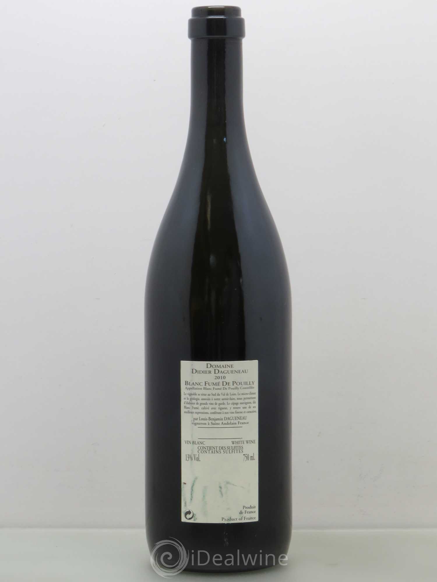 Vin de France (anciennement Pouilly-Fumé) Buisson Renard Dagueneau (Domaine Didier - Louis-Benjamin) 2010 - Lot de 1 bouteille - 1
