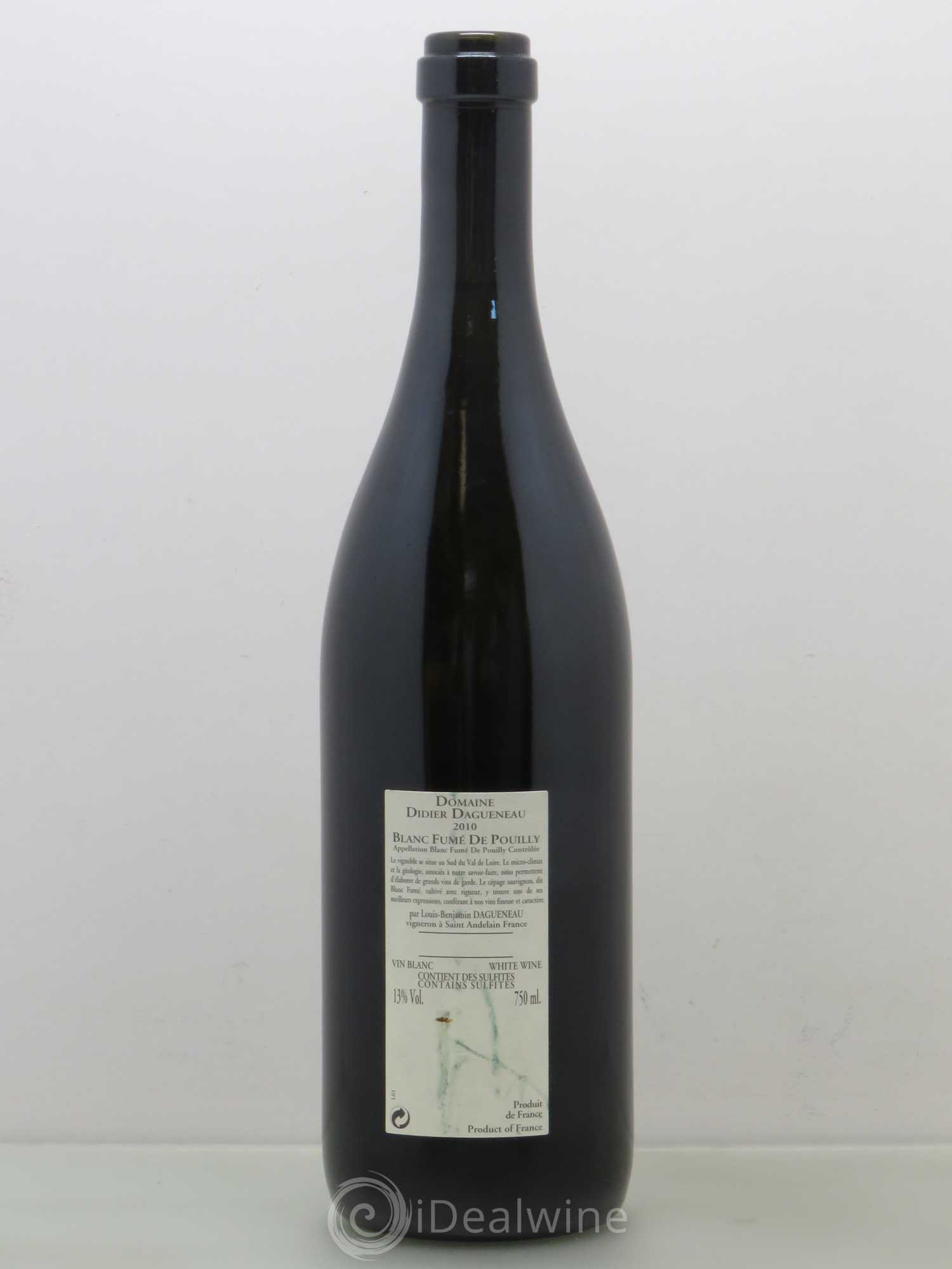 Vin de France (anciennement Pouilly-Fumé) Buisson Renard Dagueneau (Domaine Didier - Louis-Benjamin) 2010 - Lot de 1 bouteille - 1