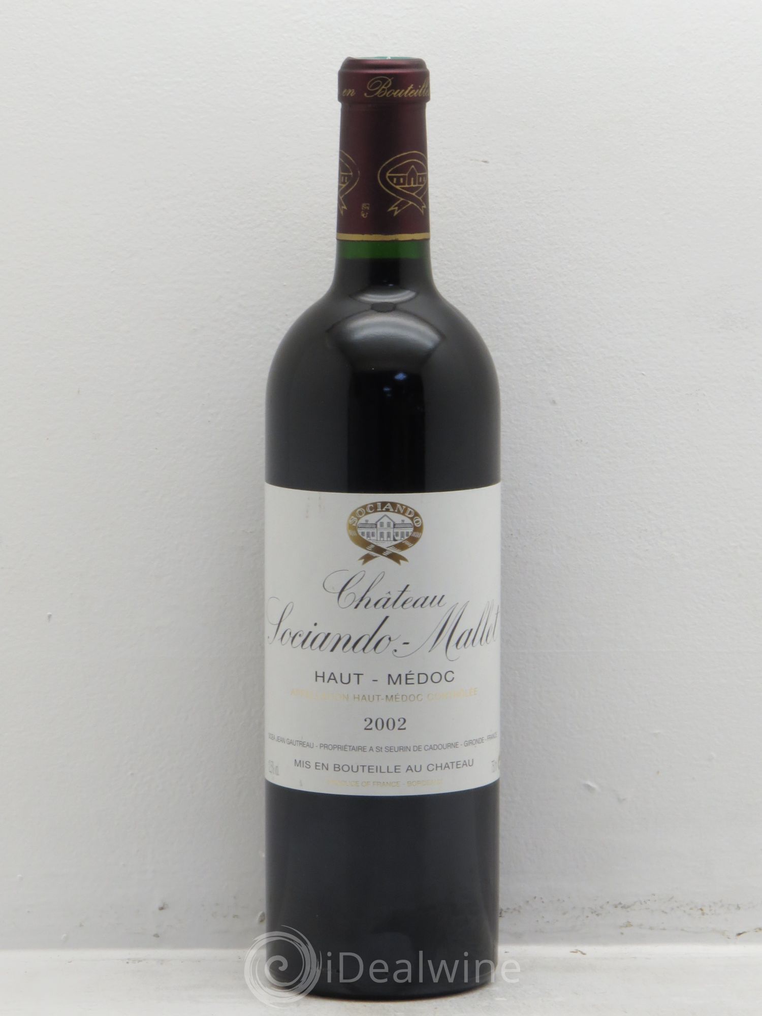 Château Sociando Mallet 2002 - Lot de 1 bouteille - 0