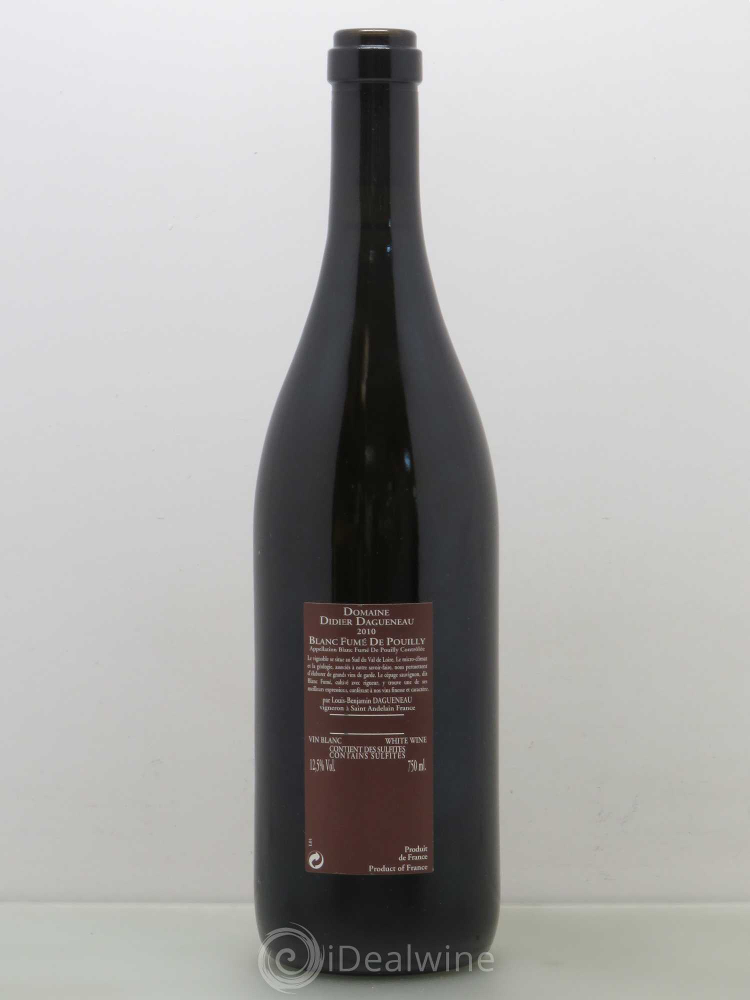 Vin de France (anciennement Pouilly-Fumé) Pur Sang Dagueneau (Domaine Didier - Louis-Benjamin) 2010 - Lot de 1 bouteille - 1