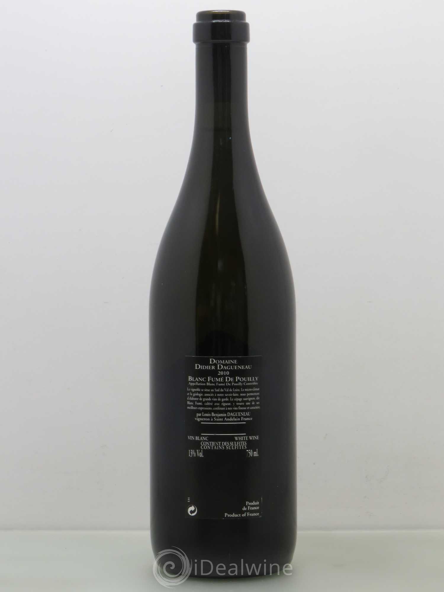 Vin de France (anciennement Pouilly-Fumé) Silex Dagueneau (Domaine Didier - Louis-Benjamin) 2010 - Lot de 1 bouteille - 1