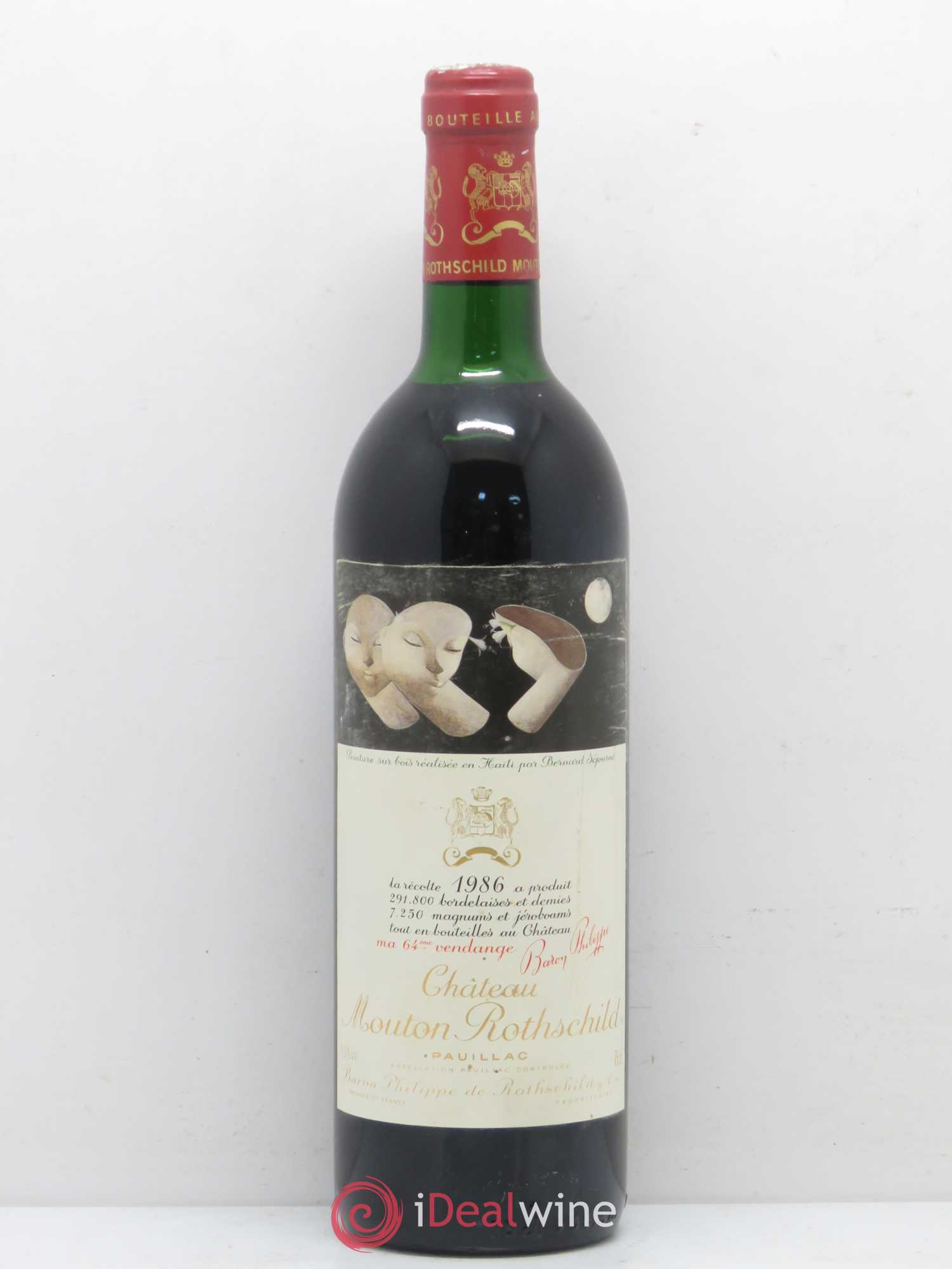 Château Mouton Rothschild 1er Grand Cru Classé (sans prix de réserve) 1986 - Lot de 1 bouteille - 0