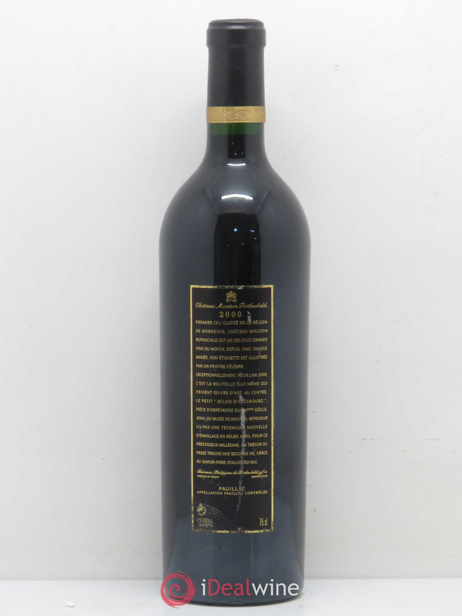 Château Mouton Rothschild 1er Grand Cru Classé 2000 - Lot de 1 bouteille - 1