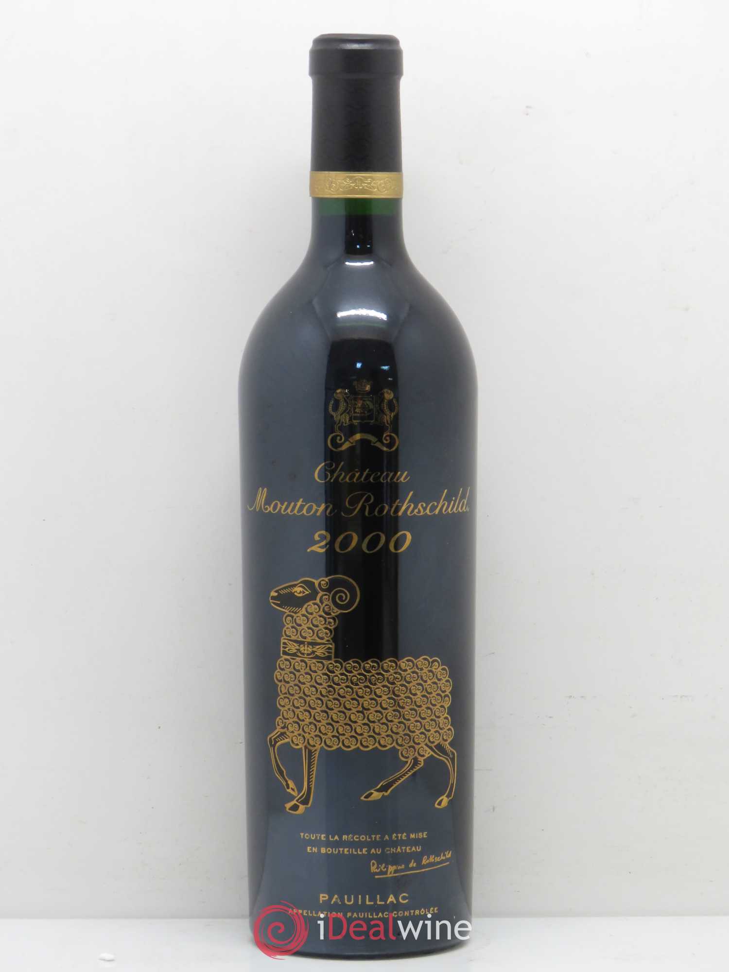 Château Mouton Rothschild 1er Grand Cru Classé 2000 - Lot de 1 bouteille - 0